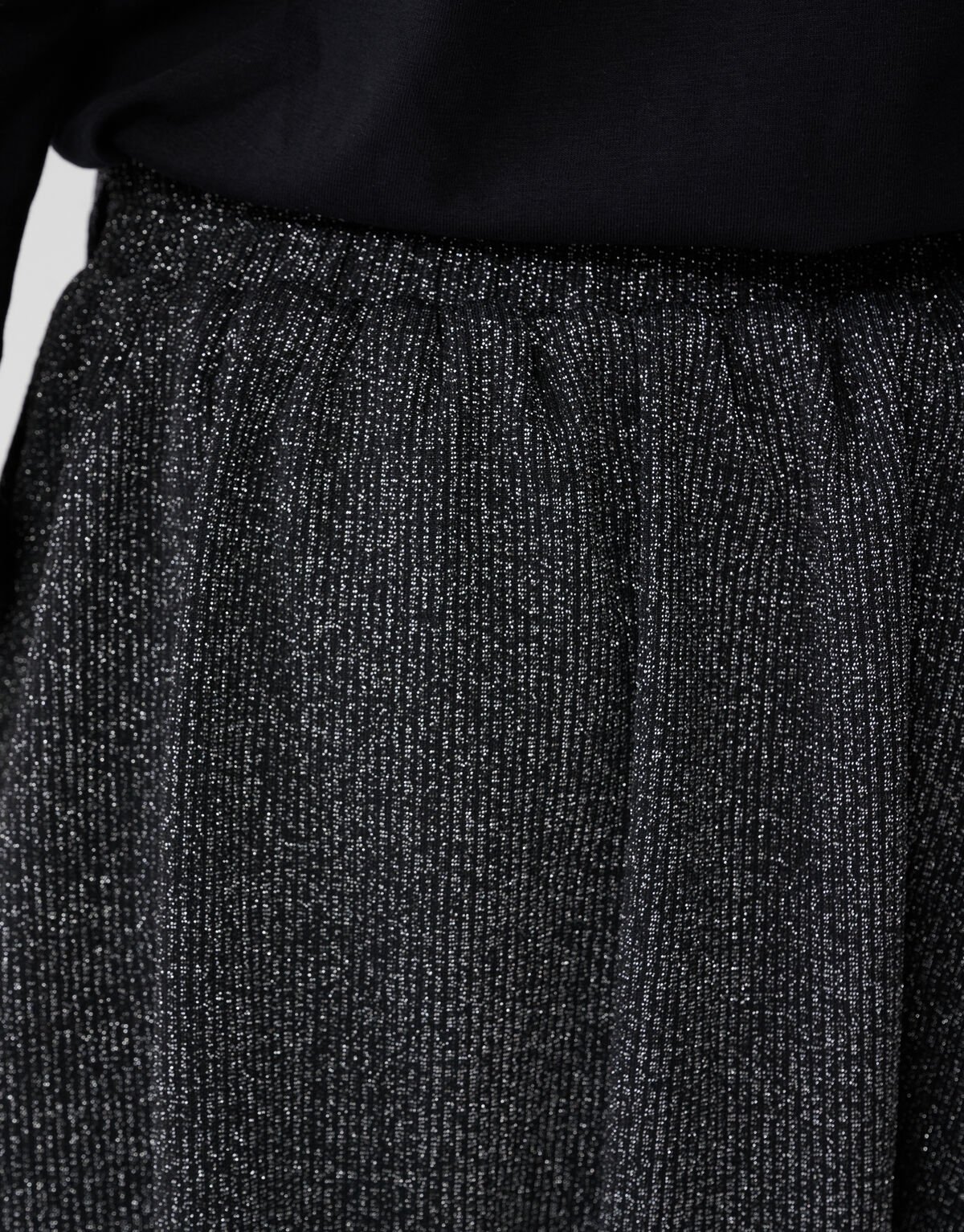 Glitter Strik Mini Rok Zwart SHOEBY ACCESSOIRES
