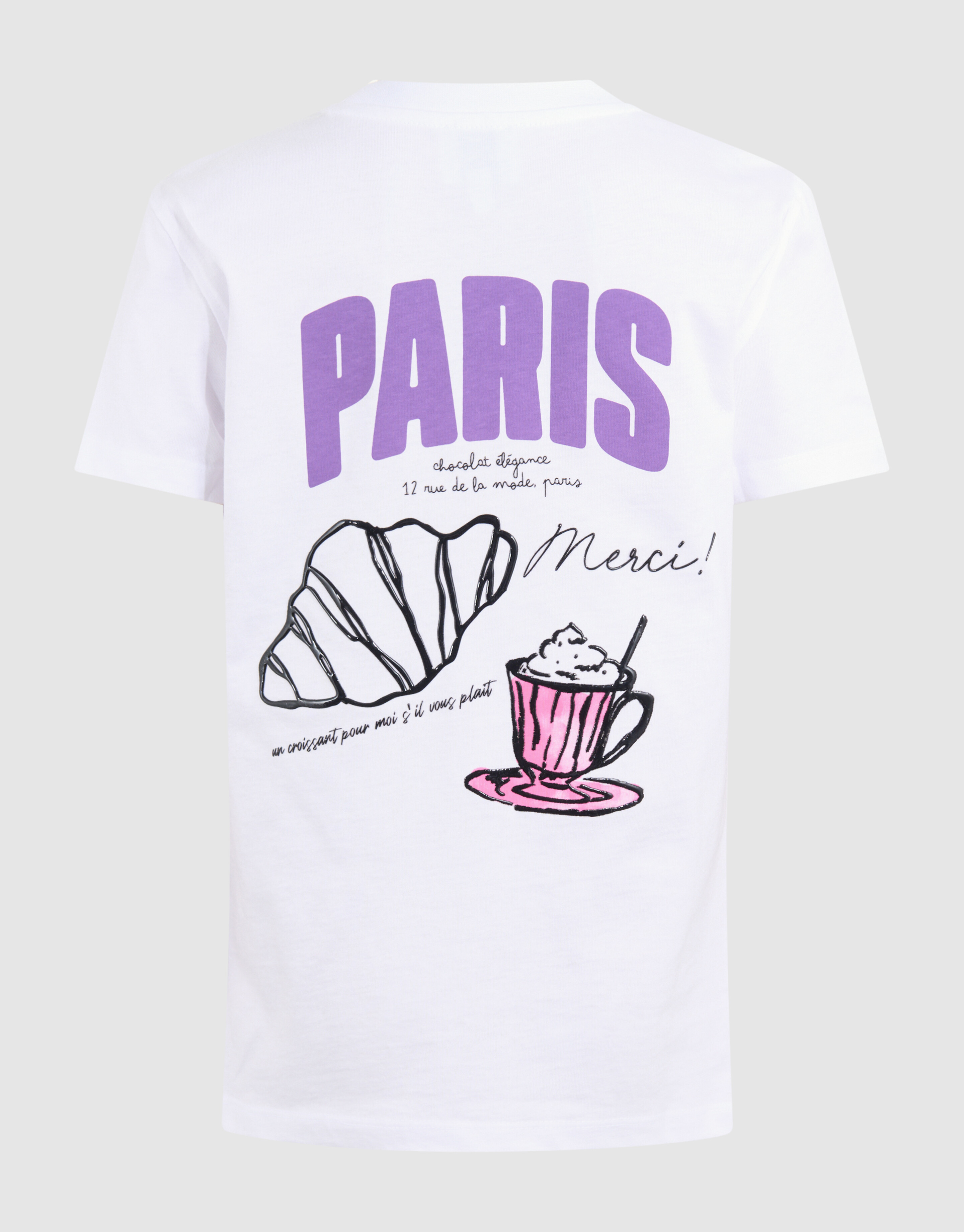 Parijs Artwork T-shirt Wit SHOEBY GIRLS