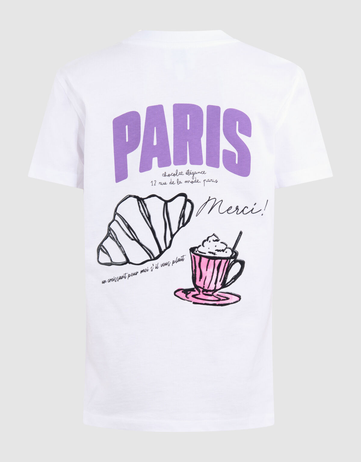 Parijs Artwork T-shirt Wit SHOEBY GIRLS