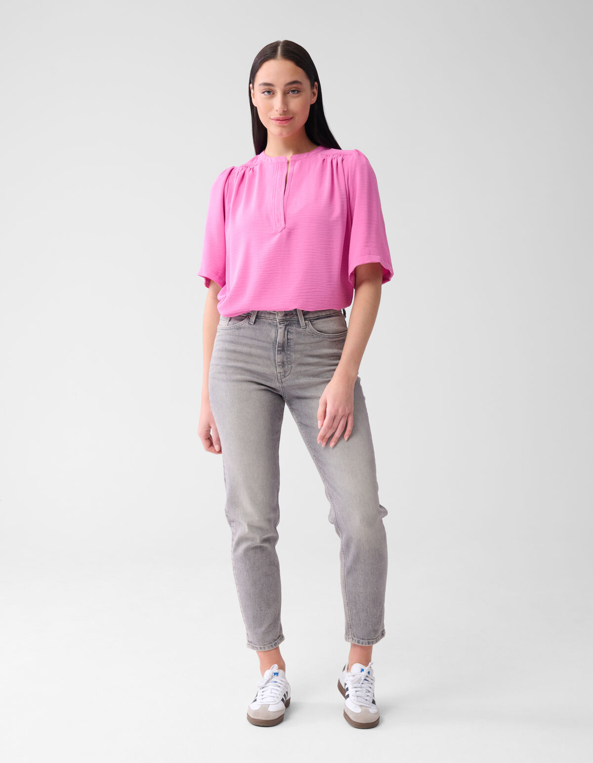 Tapered Fit Jeans Grijs SHOEBY WOMEN