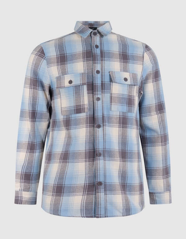 Ruiten Overhemd Lichtblauw SHOEBY MEN