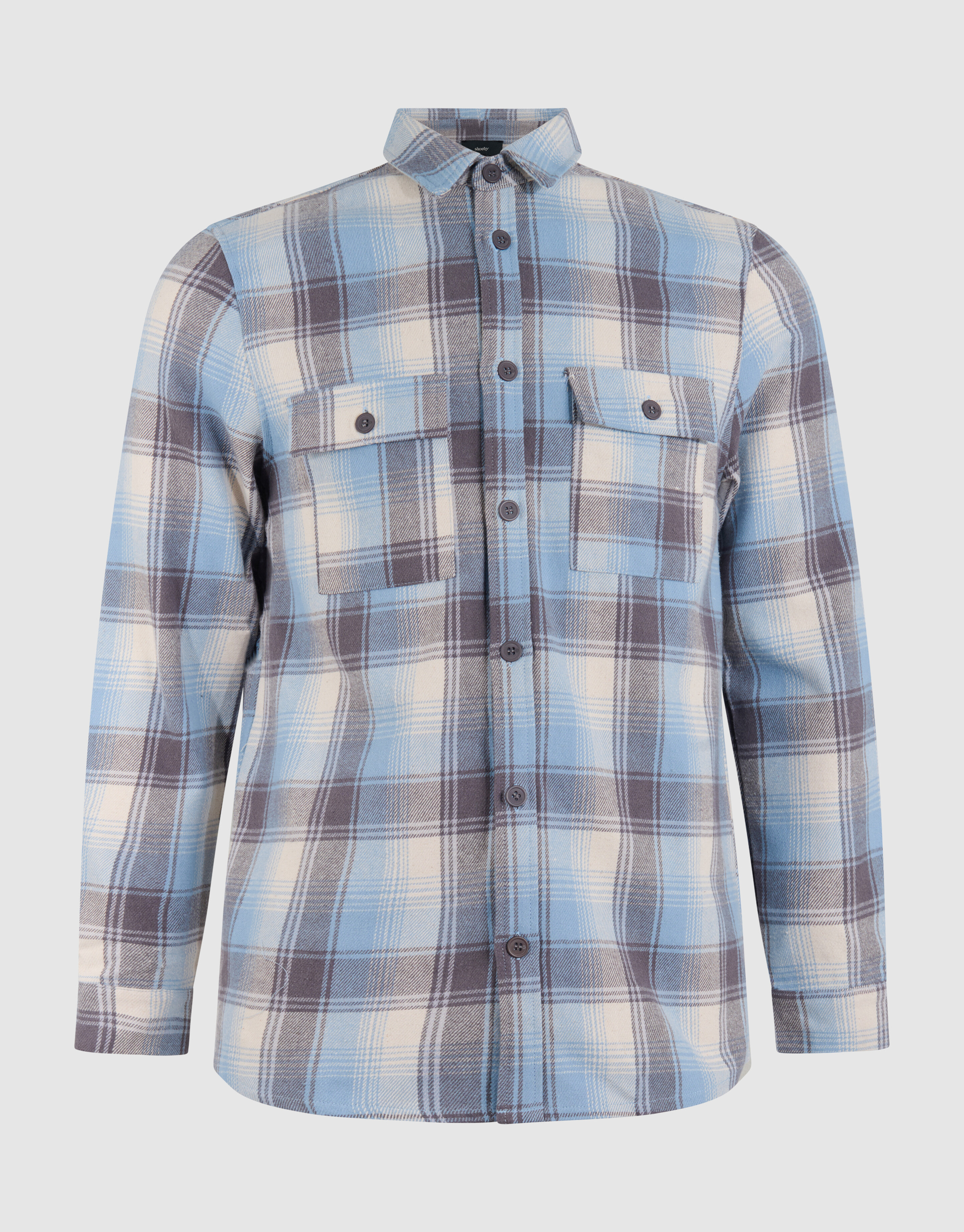 Ruiten Overhemd Lichtblauw SHOEBY MEN