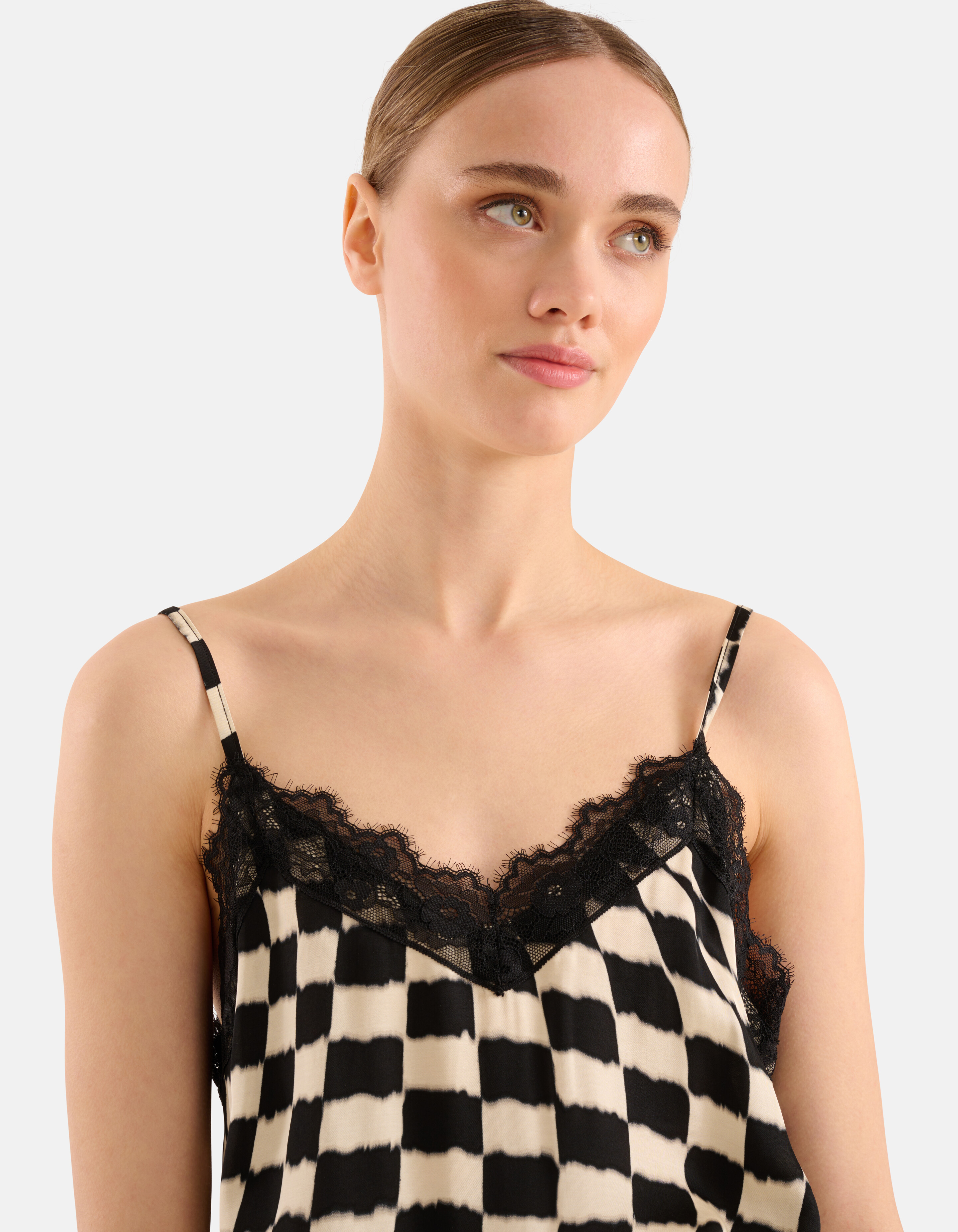 Printed Singlet Zwart/Gebroken Wit SHOEBY WOMEN