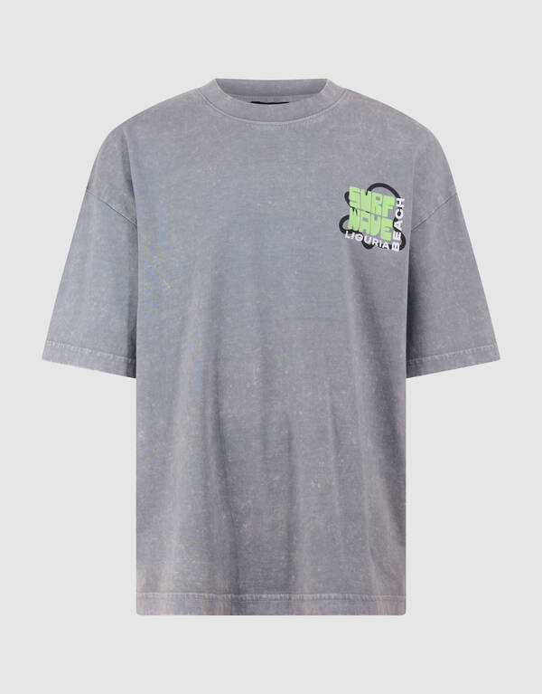 Surf Wave Artwork T-shirt Grijs SHOEBY BOYS