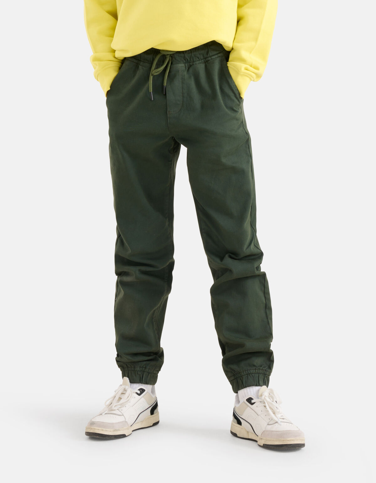 Casual Twill Broek Donkergroen SHOEBY BOYS