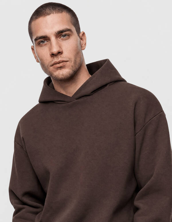 Interlock Hoodie Donkerbruin SHOEBY MEN