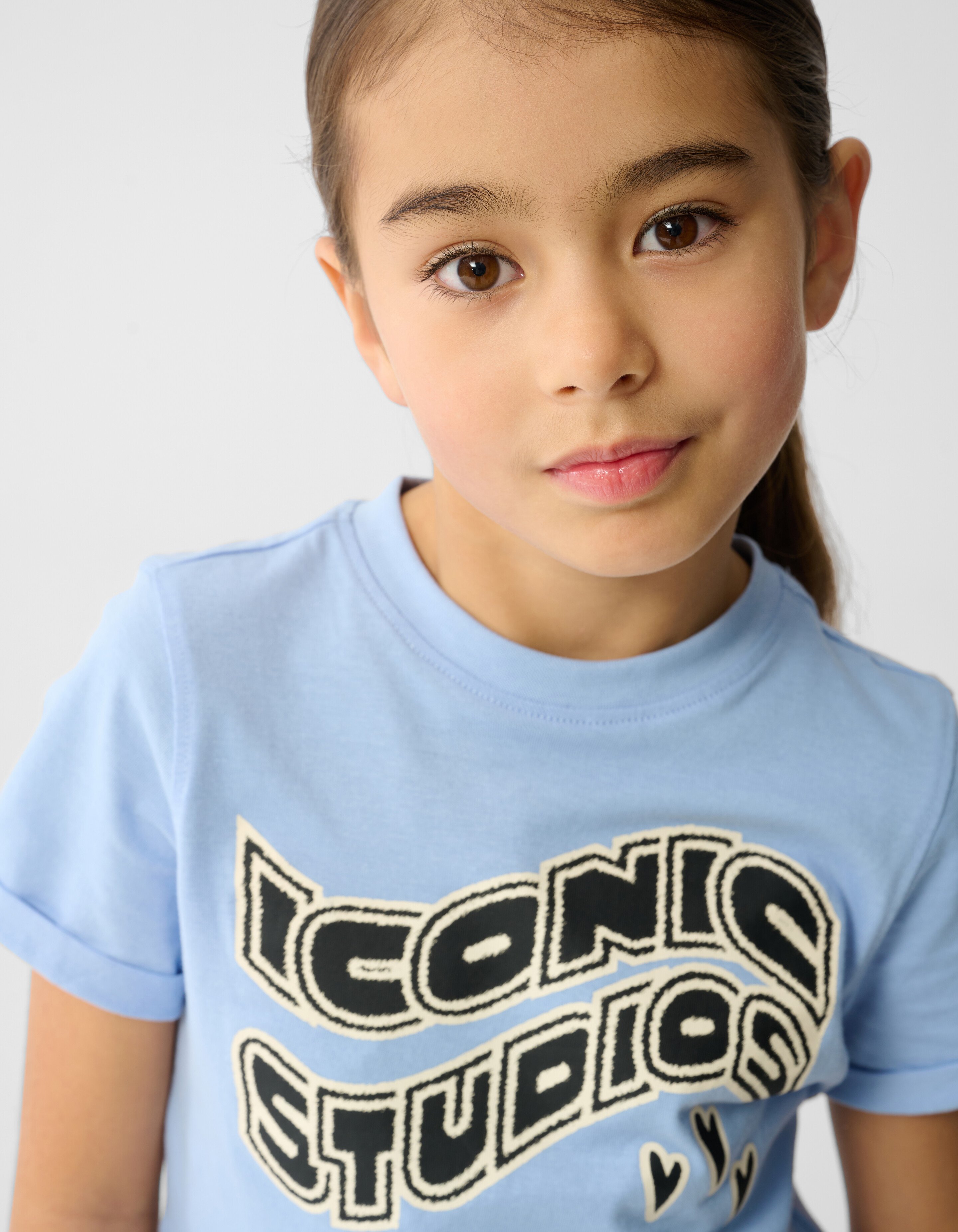 Iconic Studios Artwork T-shirt Lichtblauw SHOEBY GIRLS