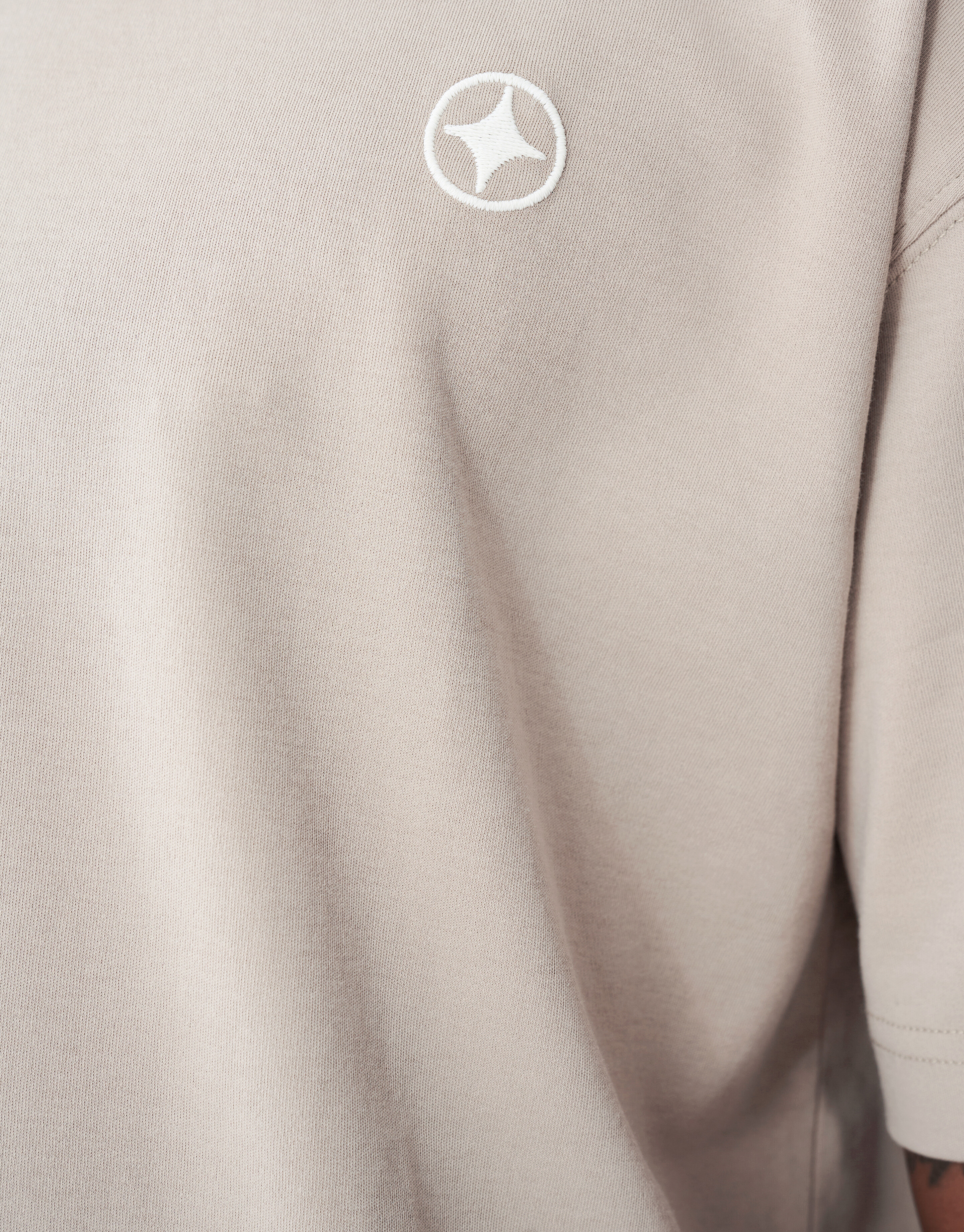 Spark Embroidery T-shirt Lichtbruin SHOEBY MEN