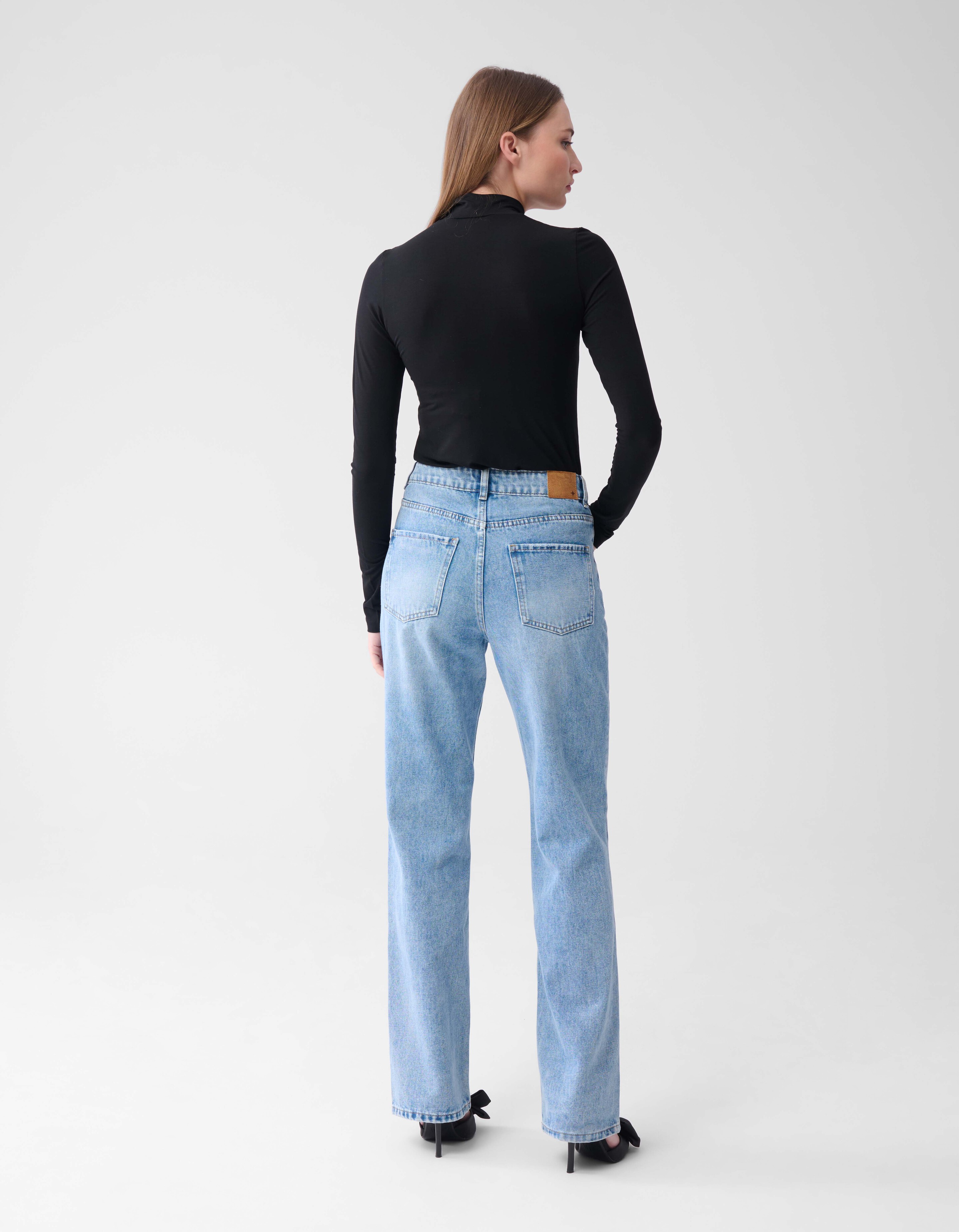 Heart Straight Fit Jeans Blauw SHOEBY WOMEN