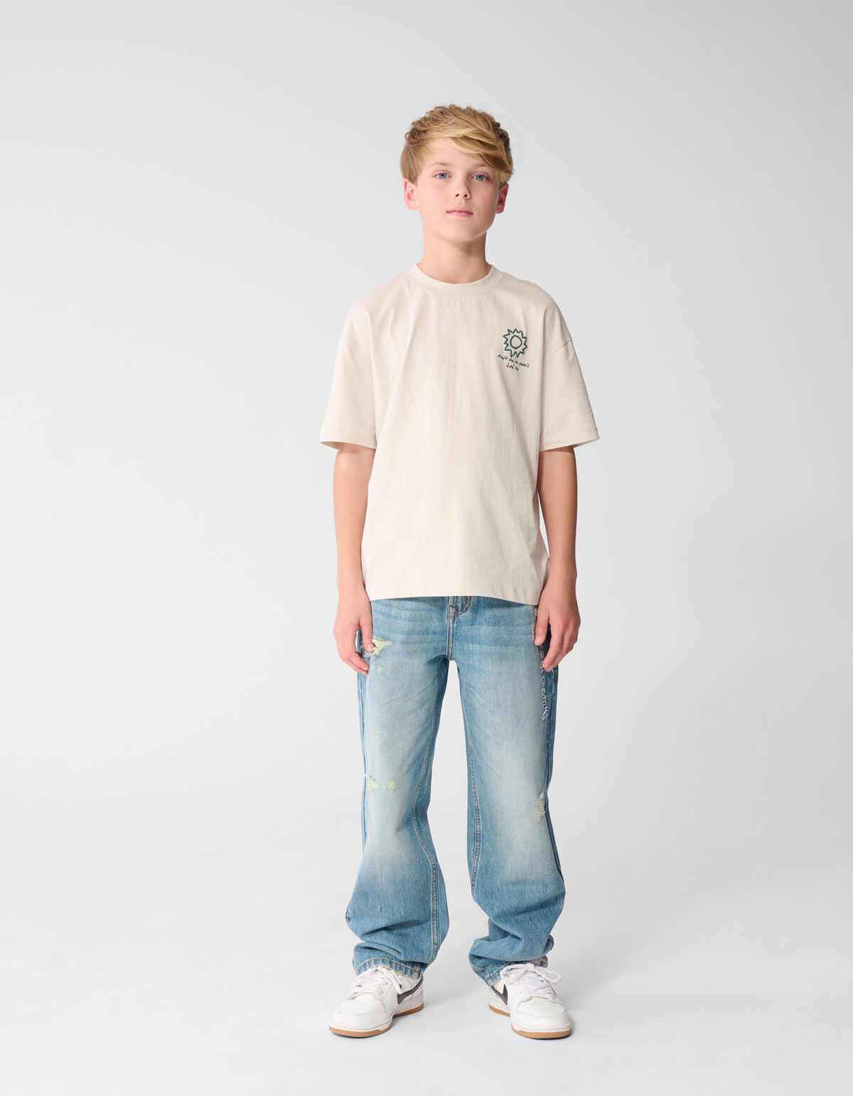 Soleil Artwork T-shirt Beige SHOEBY BOYS