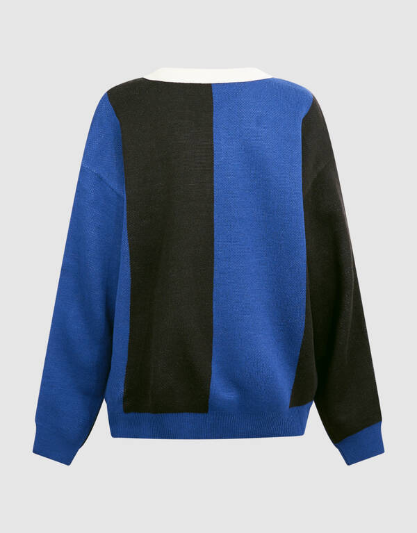 Sporty Gebreide Trui Donkerblauw SHOEBY BOYS