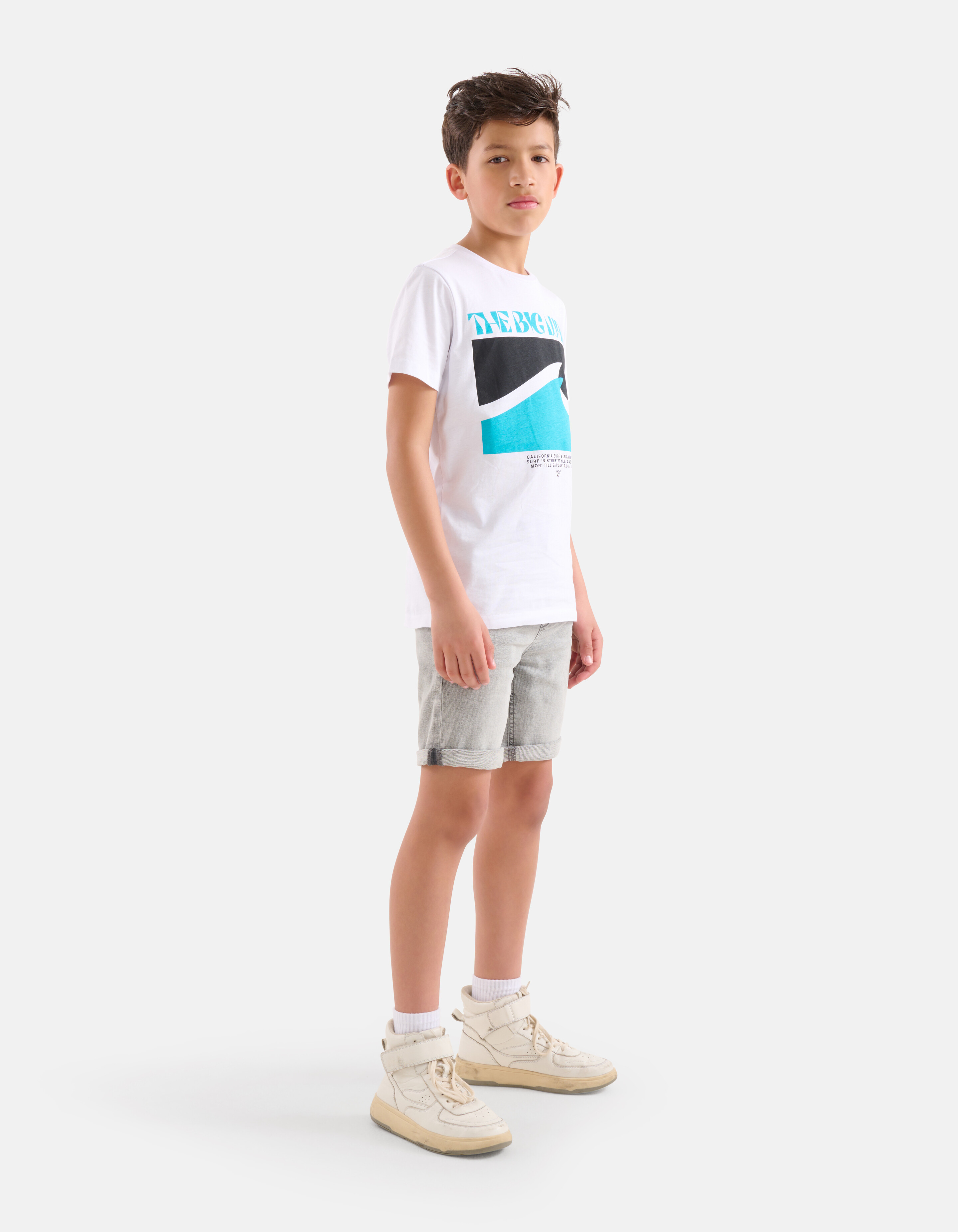 Print T-shirt Wit SHOEBY BOYS