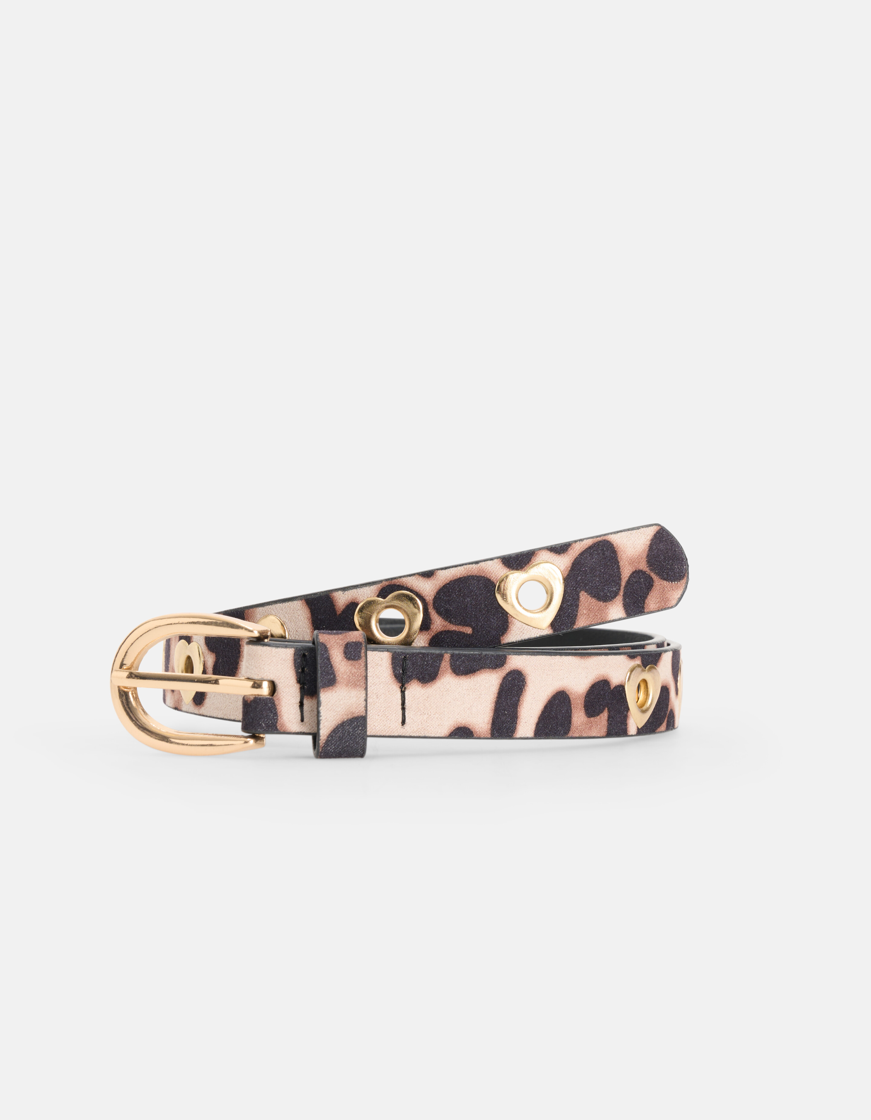 Leopard Hartjes Riem Lichtbruin SHOEBY ACCESSOIRES