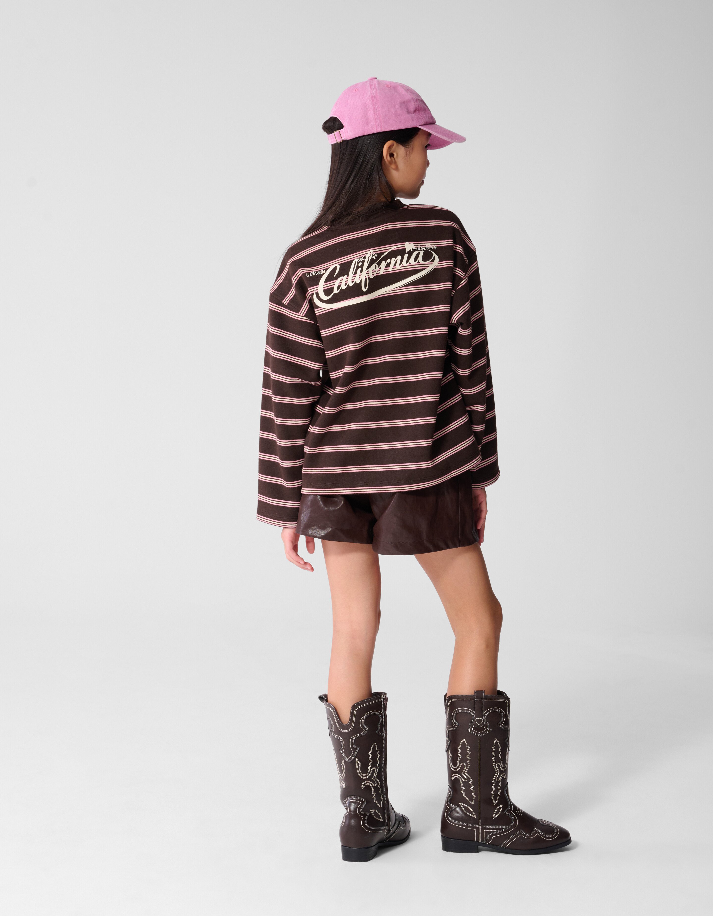 Oversized Gestreepte Sweater Bruin SHOEBY GIRLS