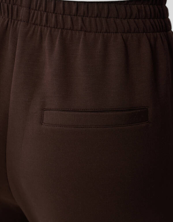 Kanten Wide Leg Broek Bruin SHOEBY WOMEN