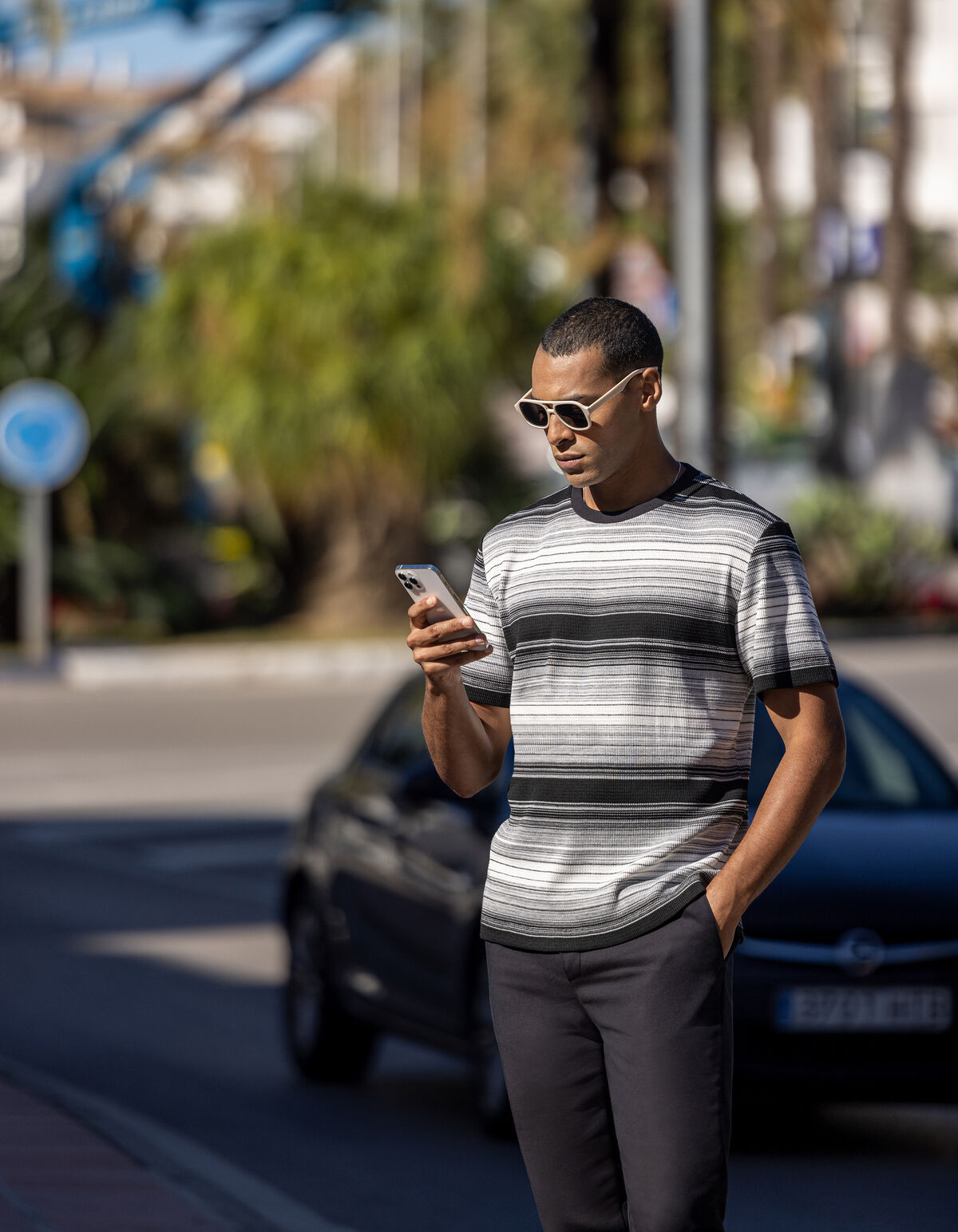 Gradient T-shirt Zwart SHOEBY MEN