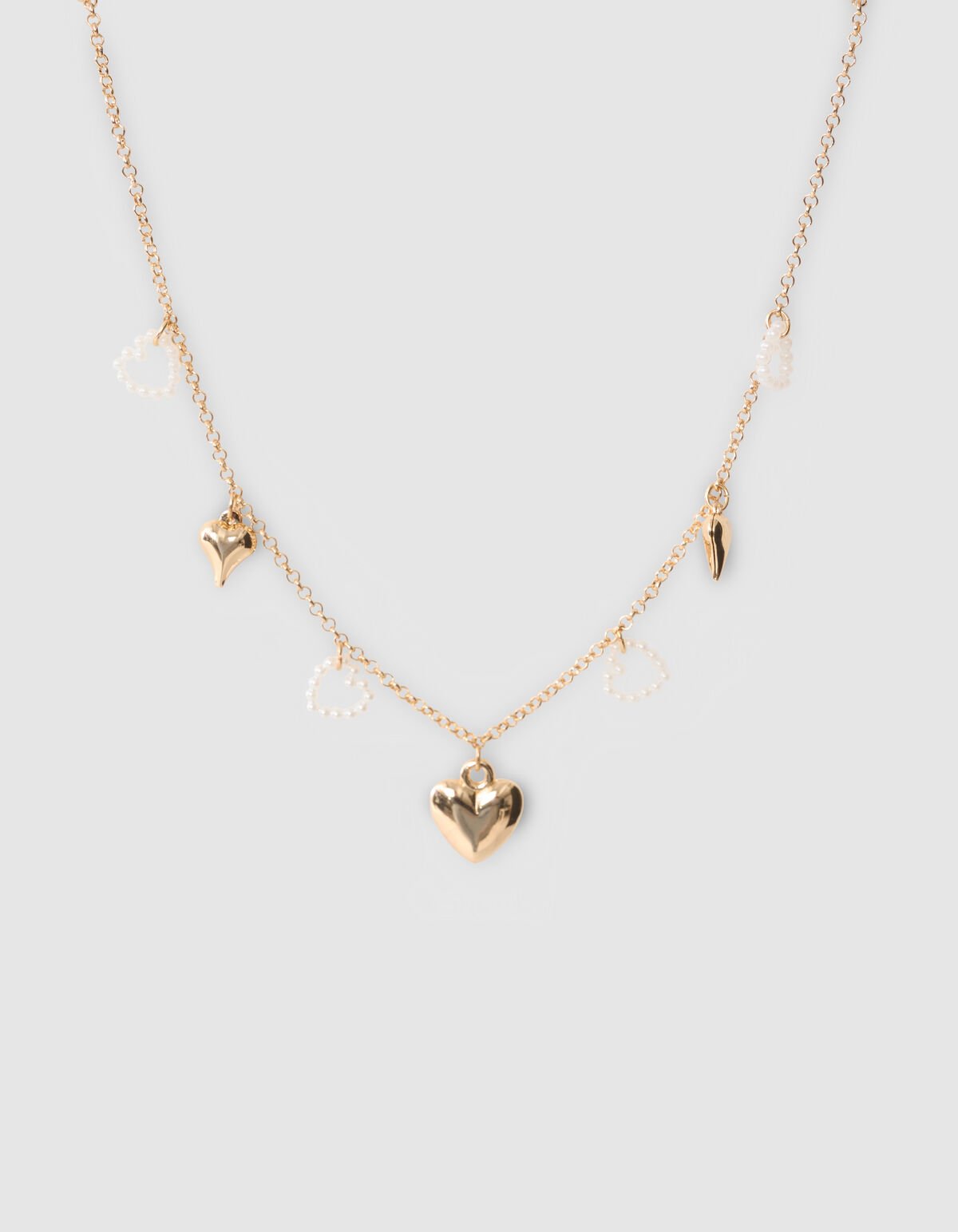 Parel Heart Ketting Goud SHOEBY ACCESSOIRES
