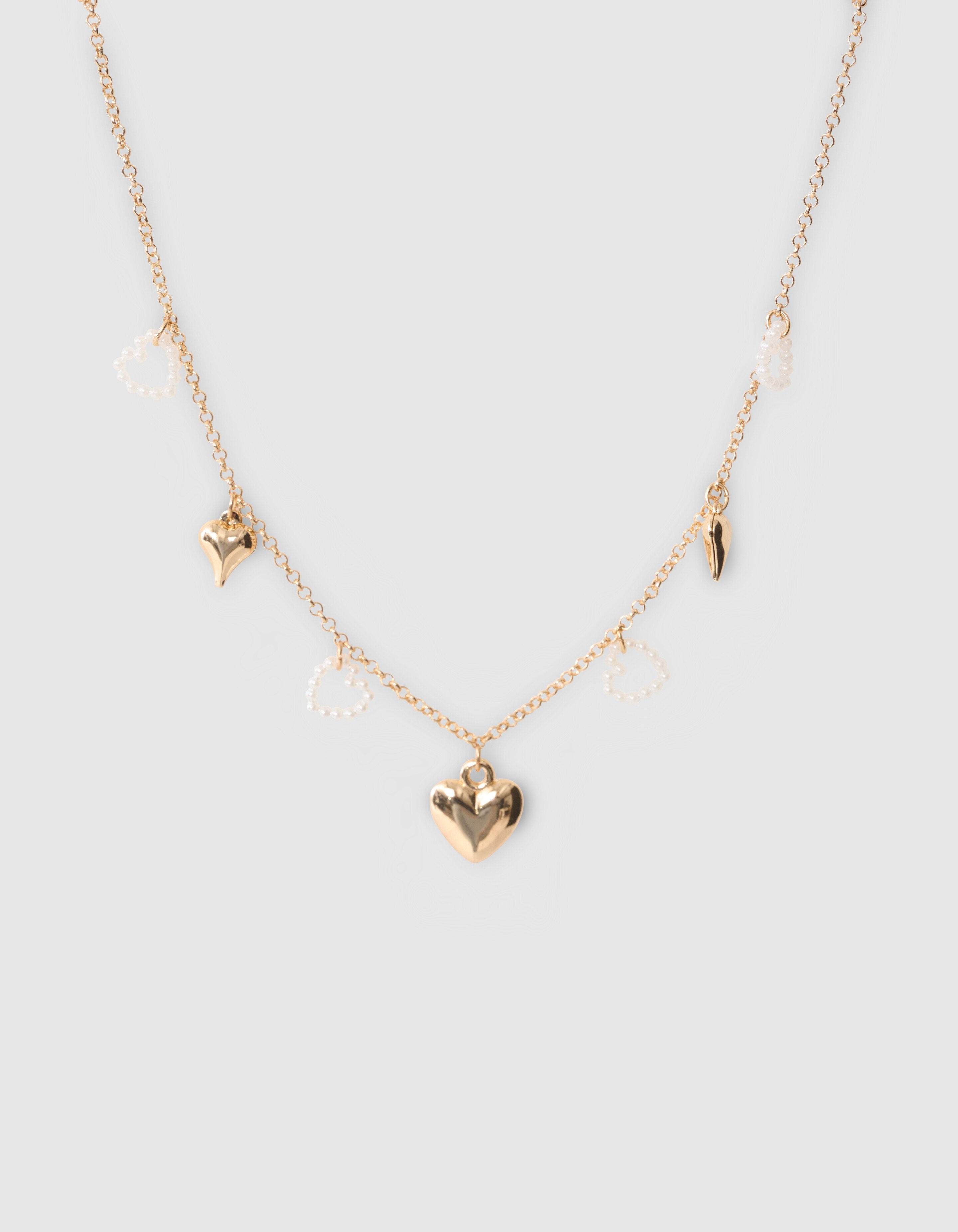 Parel Heart Ketting Goud SHOEBY ACCESSOIRES