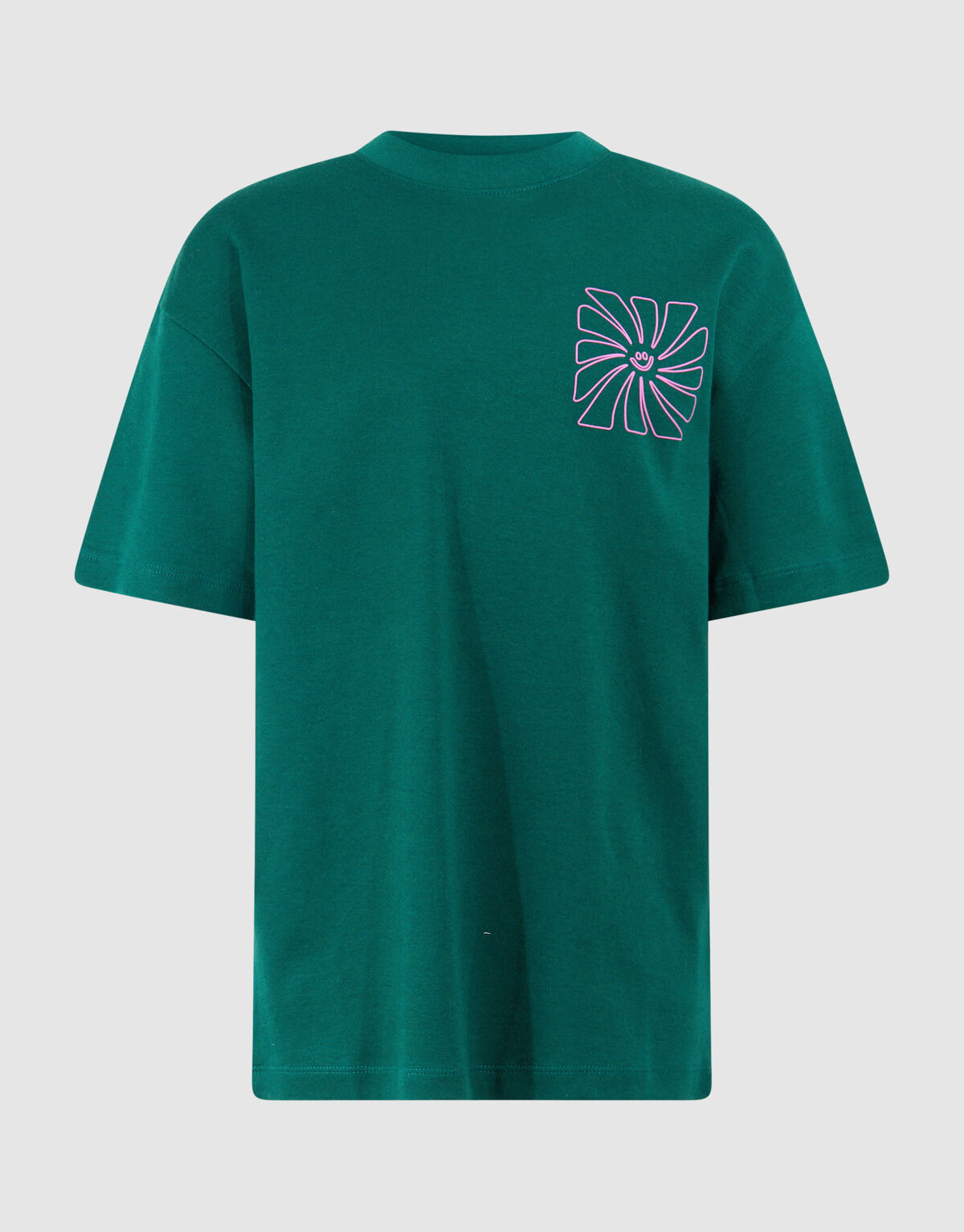 Happy Artwork T-shirt Donkergroen SHOEBY BOYS