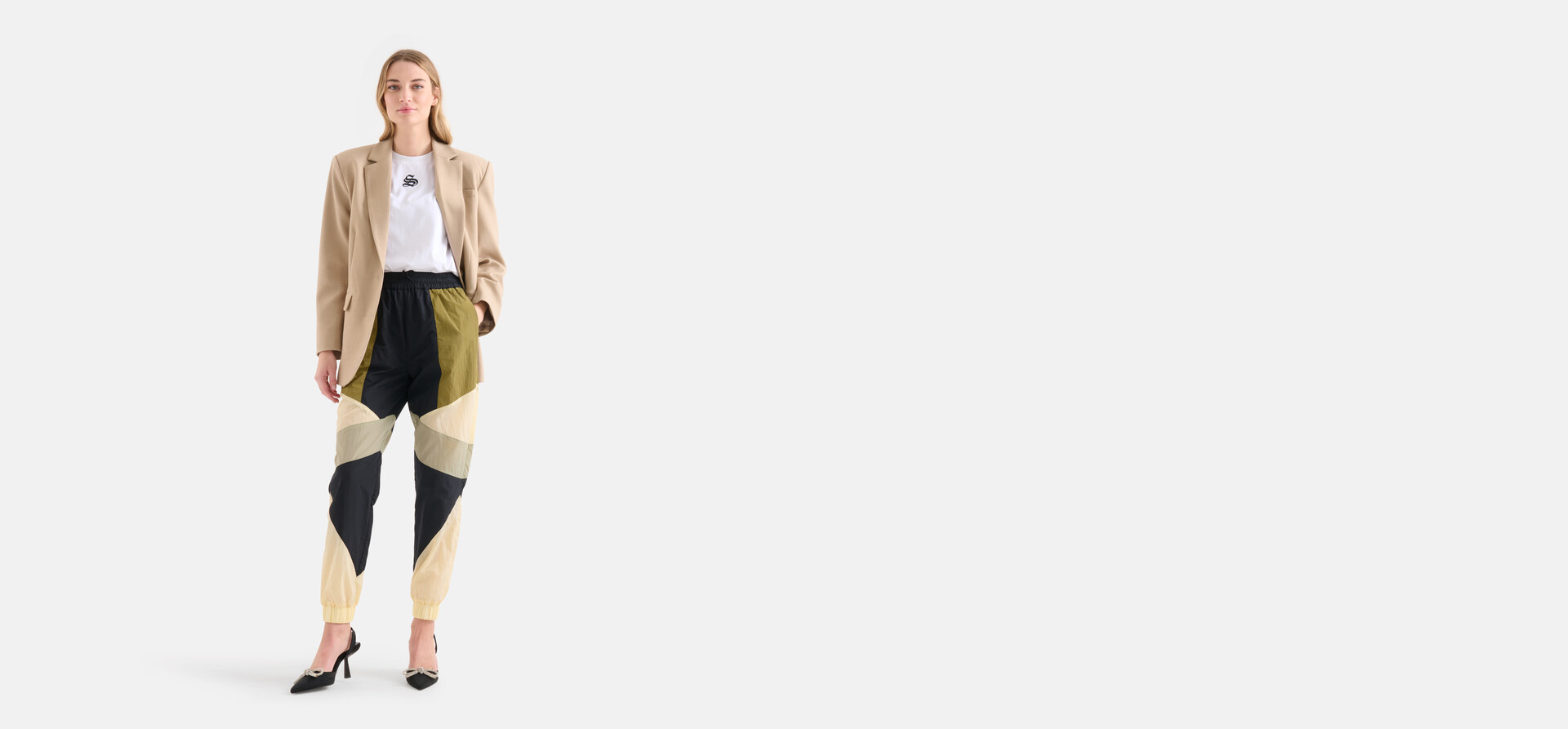 Colorblock Parachute Broek SHOEBY WOMEN