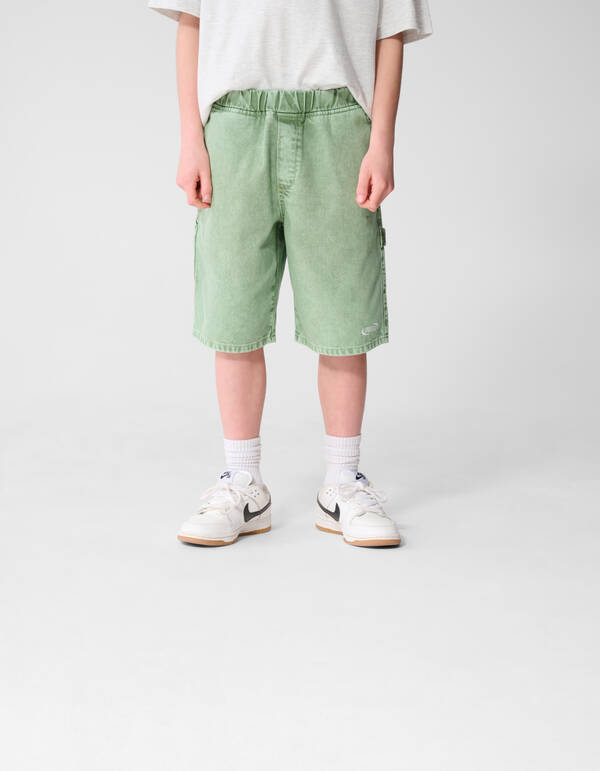 Washed Carpenter Short Lichtgroen SHOEBY BOYS