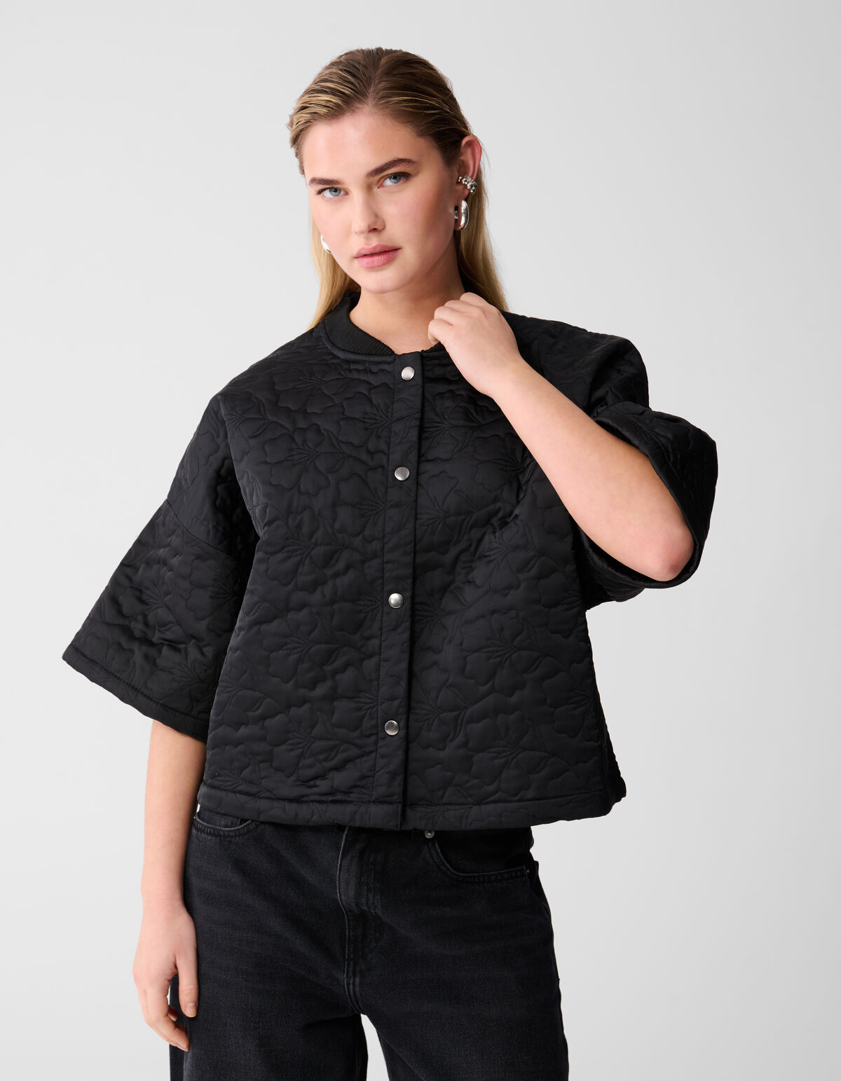 Short Sleeve Embroidery Bomber Jack Zwart SHOEBY WOMEN
