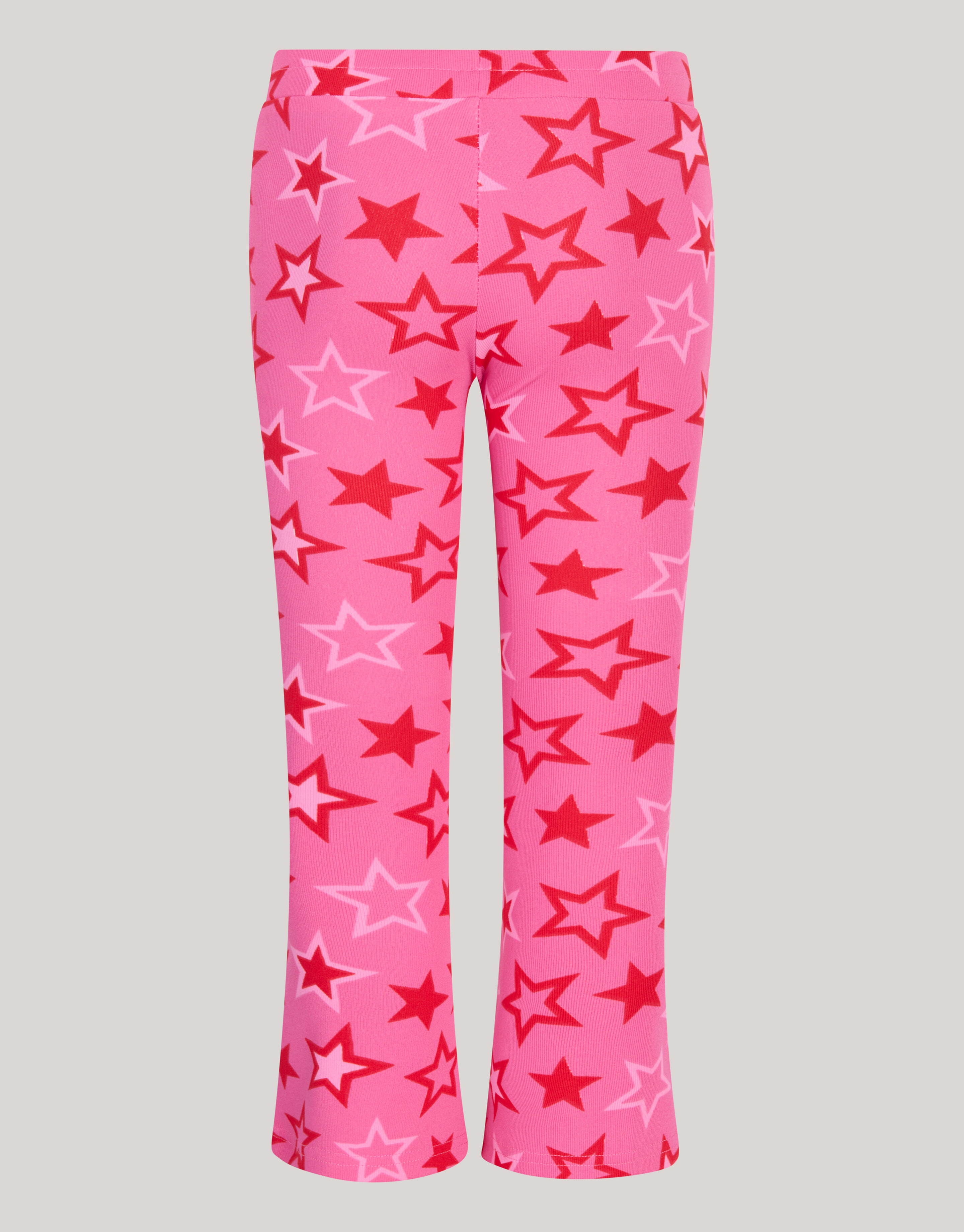 Printed Rib Flared Legging Roze SHOEBY GIRLS