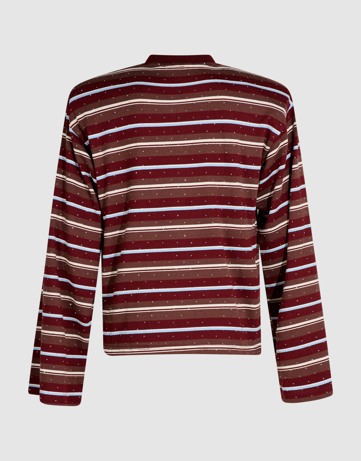 Embellished Gestreepte Longsleeve Donkerrood SHOEBY WOMEN