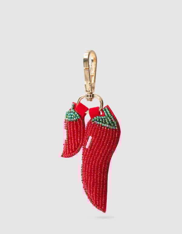 Beaded Peper Bagcharm Rood SHOEBY ACCESSOIRES