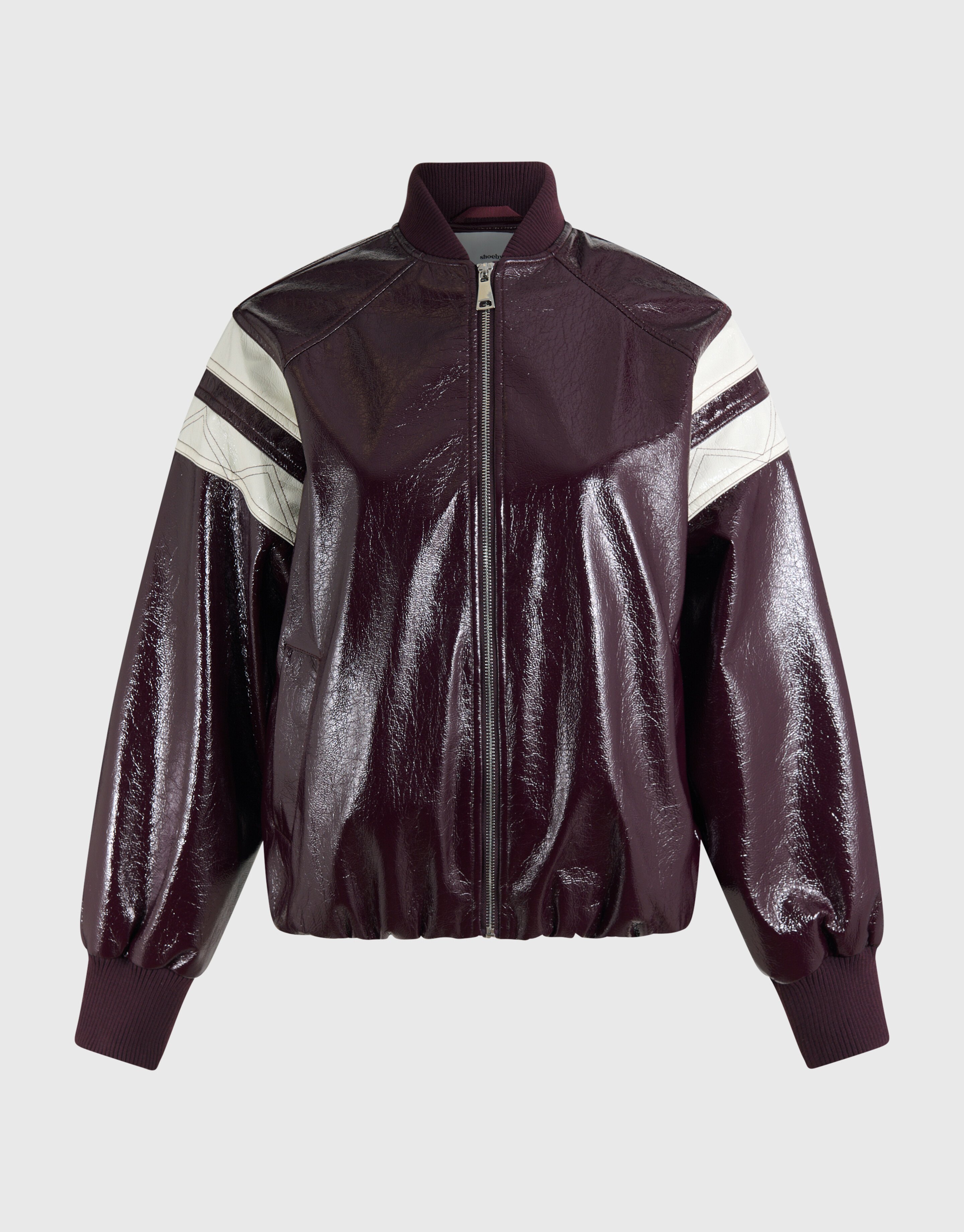 Sporty Lak Jacket Donkerrood SHOEBY WOMEN