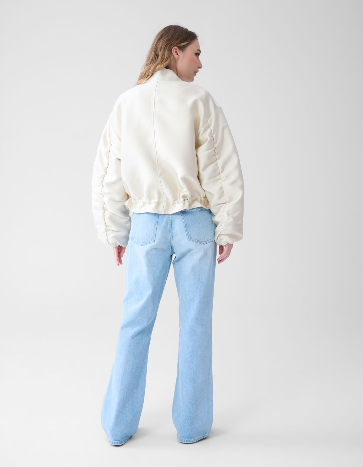 Satijnen Bomber Gebroken Wit SHOEBY WOMEN