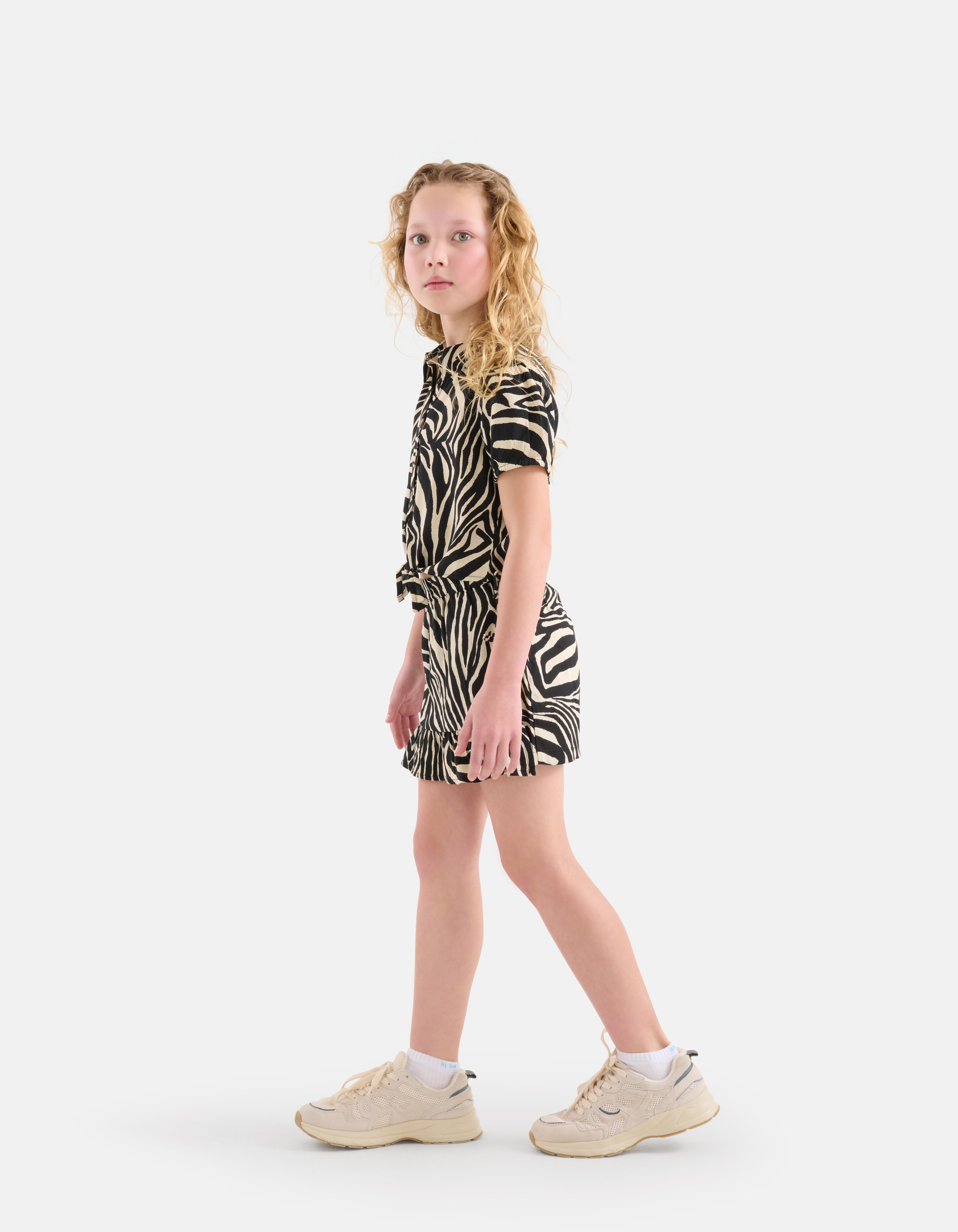 Zebra Skort Zwart/Gebroken Wit SHOEBY GIRLS