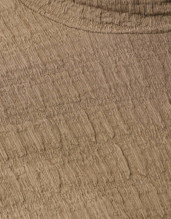 Structuur Longsleeve Top Khaki SHOEBY WOMEN