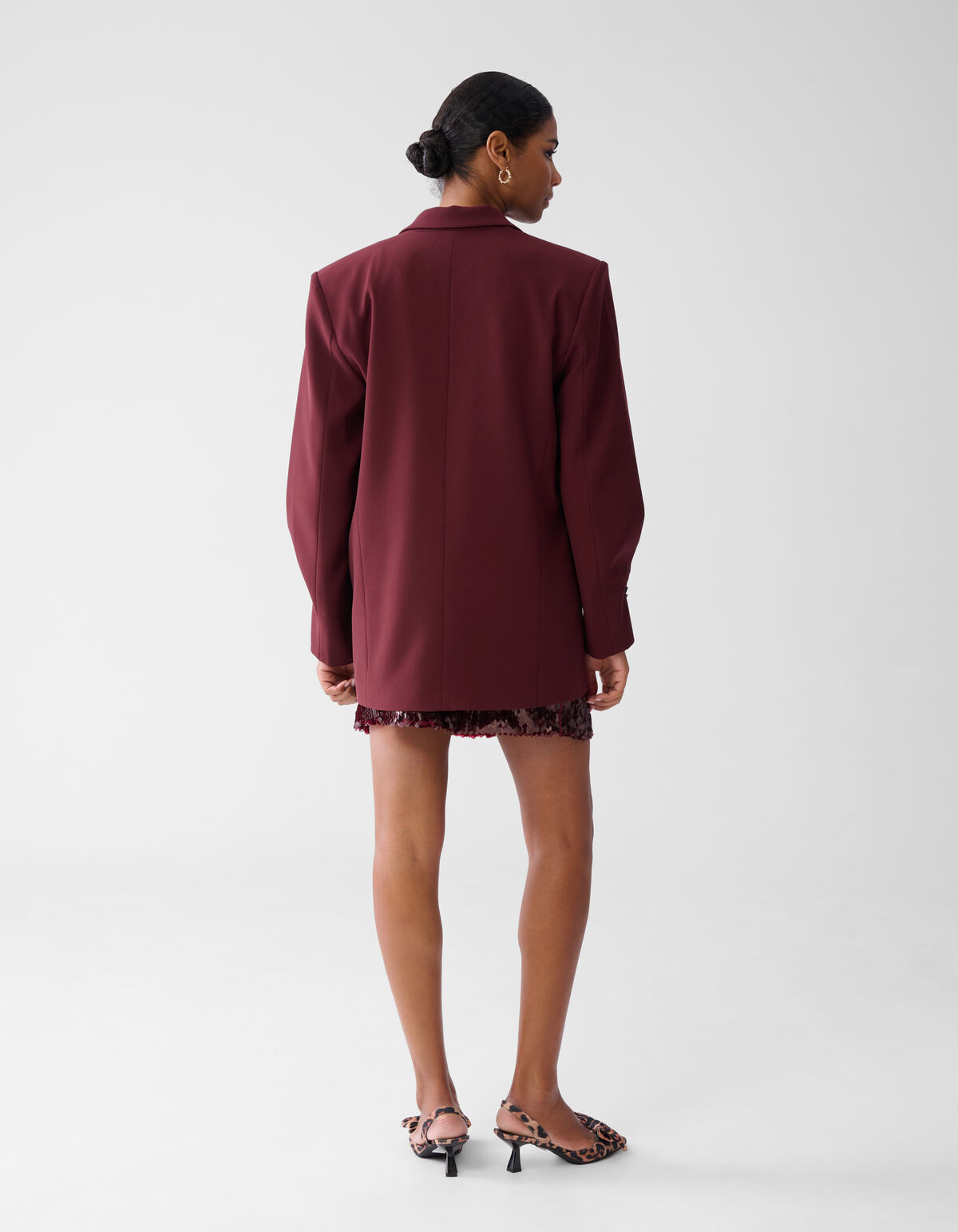 Oversized Blazer Bordeaux SHOEBY WOMEN
