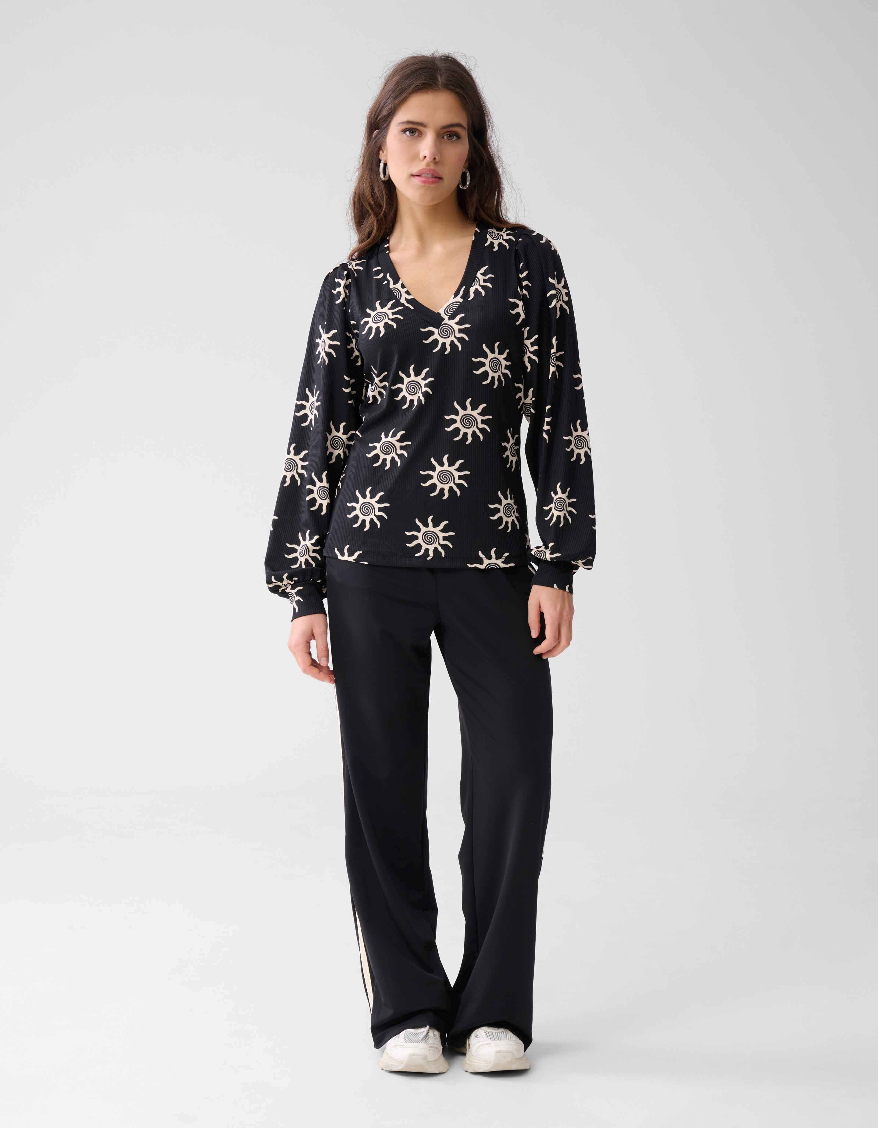 Rib Jersey Top Zwart SHOEBY WOMEN