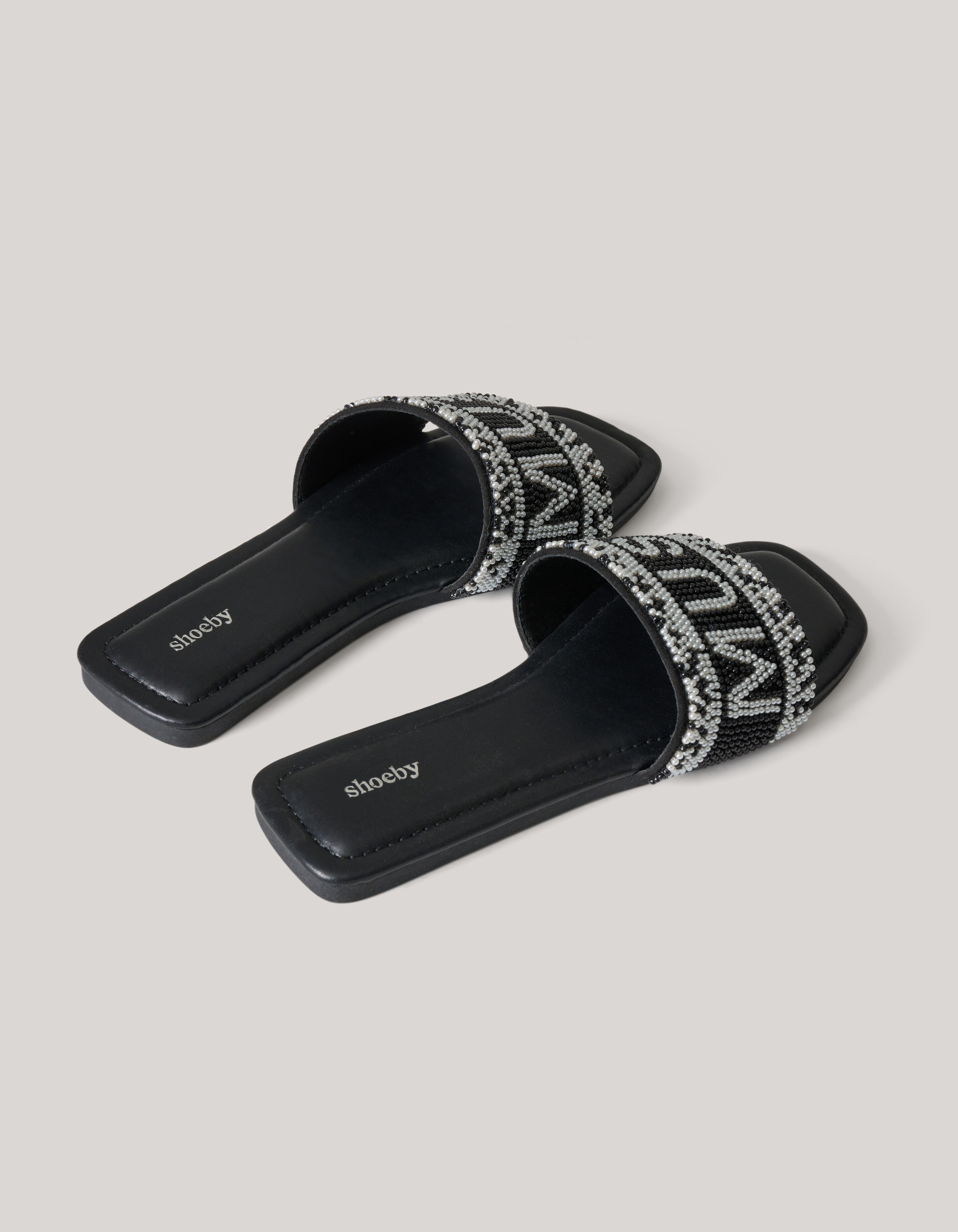 Beaded Slipper Zwart SHOEBY SHOES