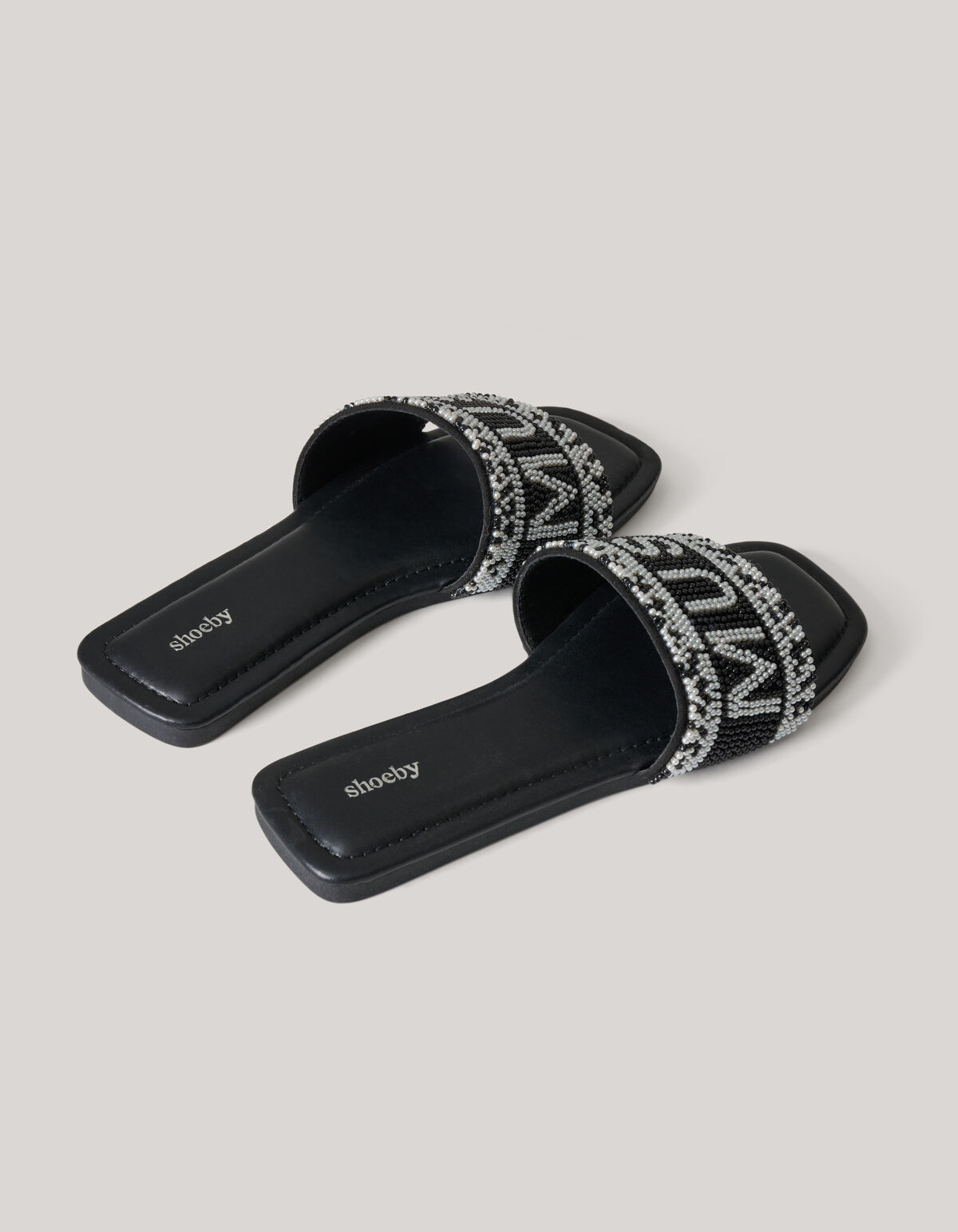 Beaded Slipper Zwart SHOEBY SHOES