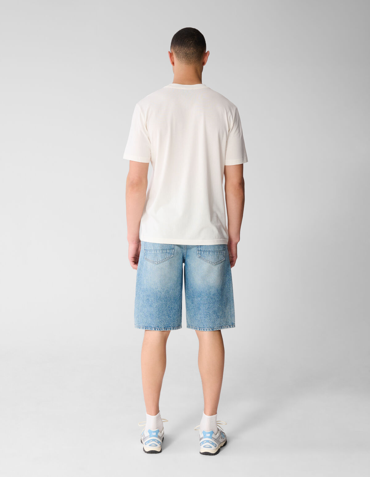 Spread Logo T-shirt Gebroken Wit SHOEBY MEN