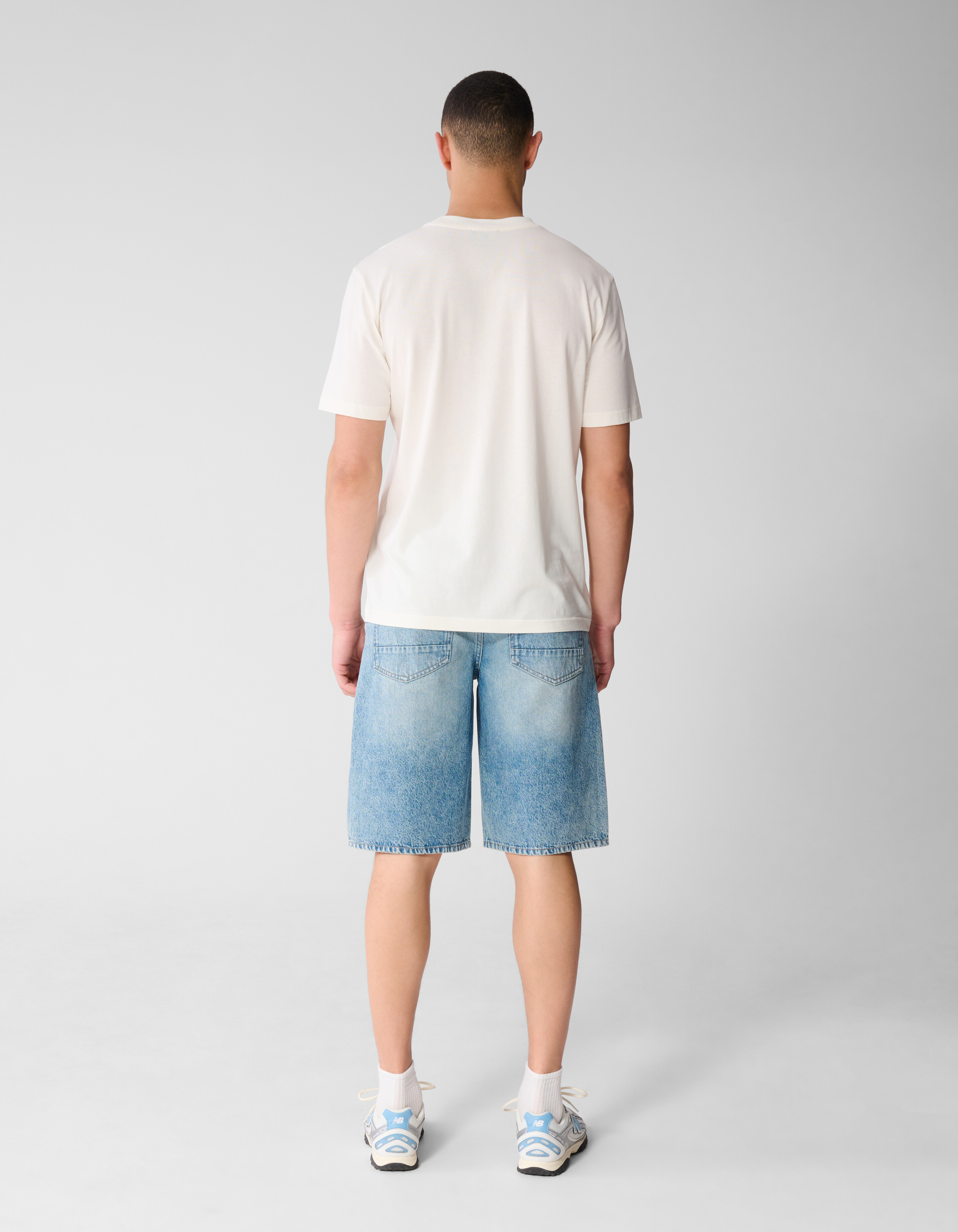 Spread Logo T-shirt Gebroken Wit SHOEBY MEN