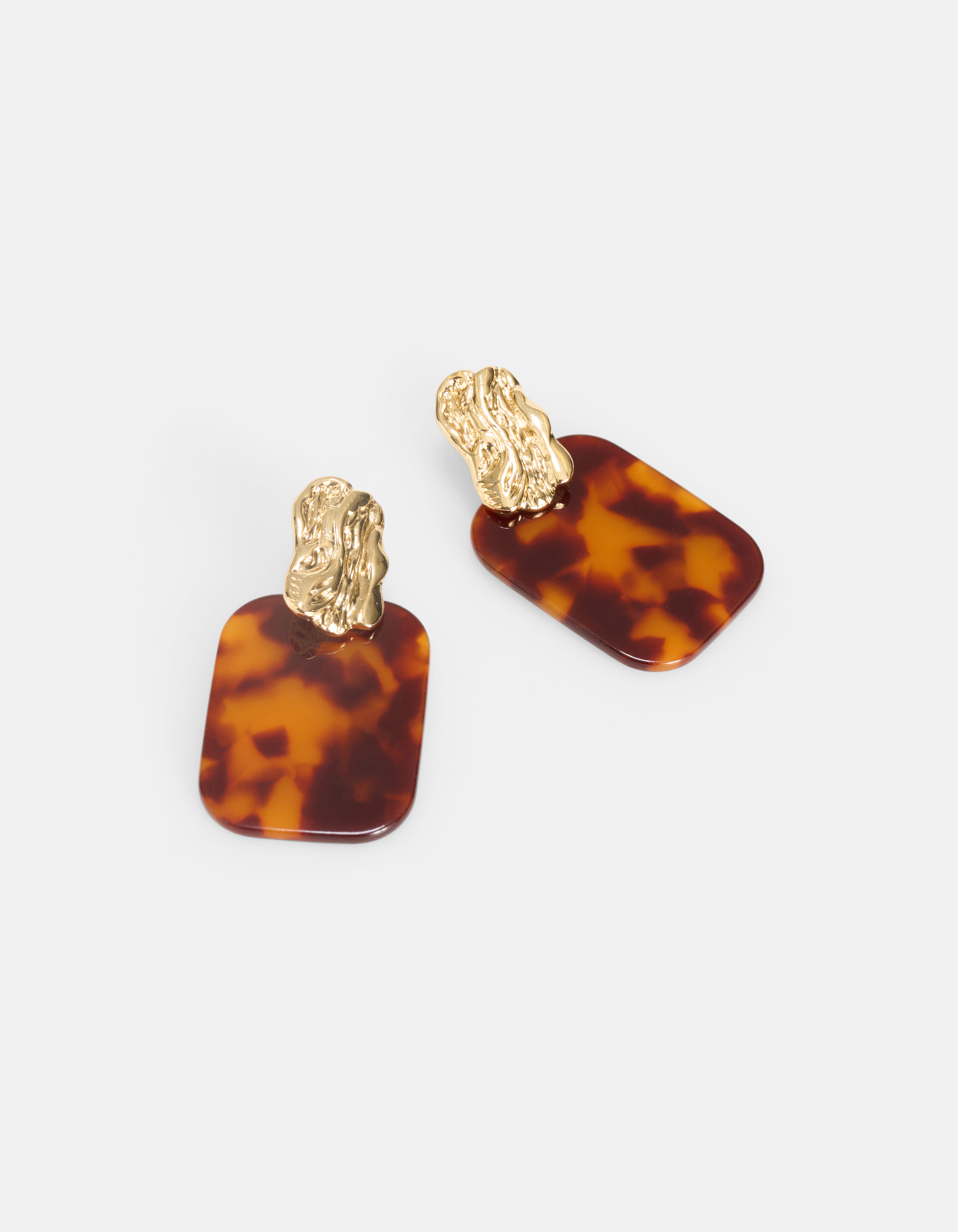 Brown Marble Oorbellen SHOEBY ACCESSOIRES