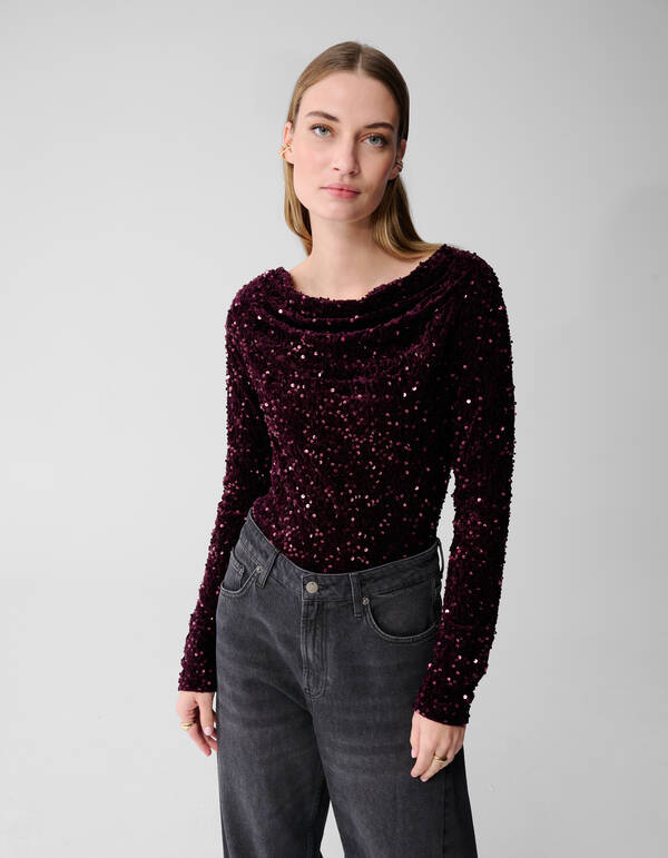 Sequin Waterval Top Paars SHOEBY WOMEN