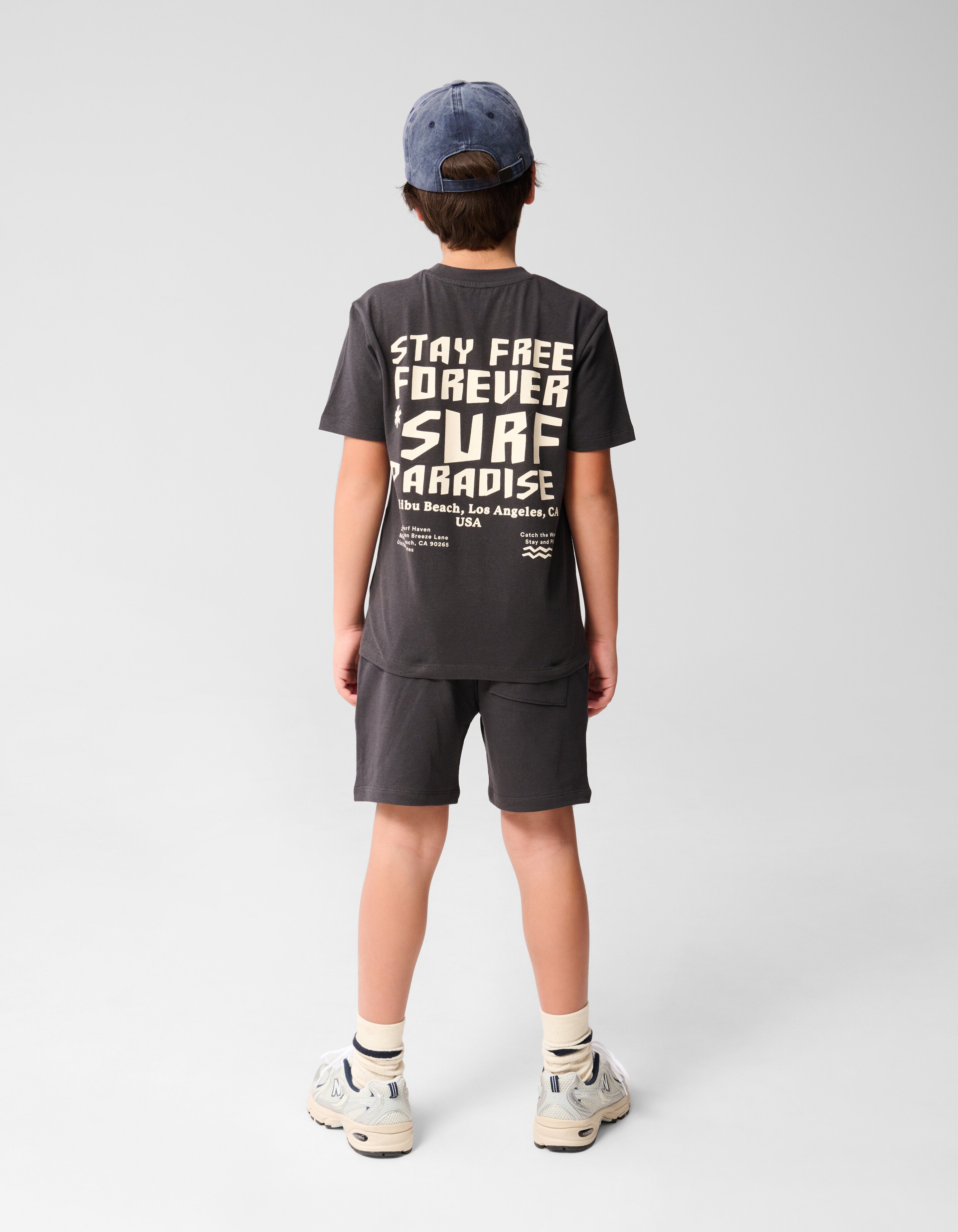 Paradise Artwork T-shirt Donkergrijs SHOEBY BOYS