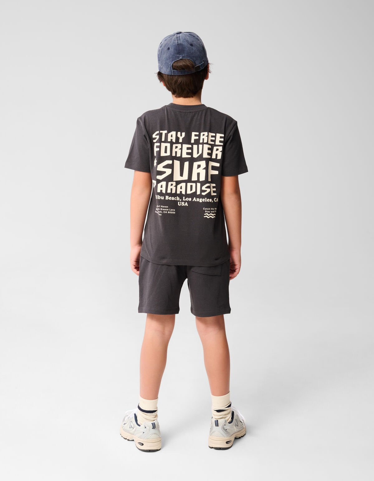 Paradise Artwork T-shirt Donkergrijs SHOEBY BOYS