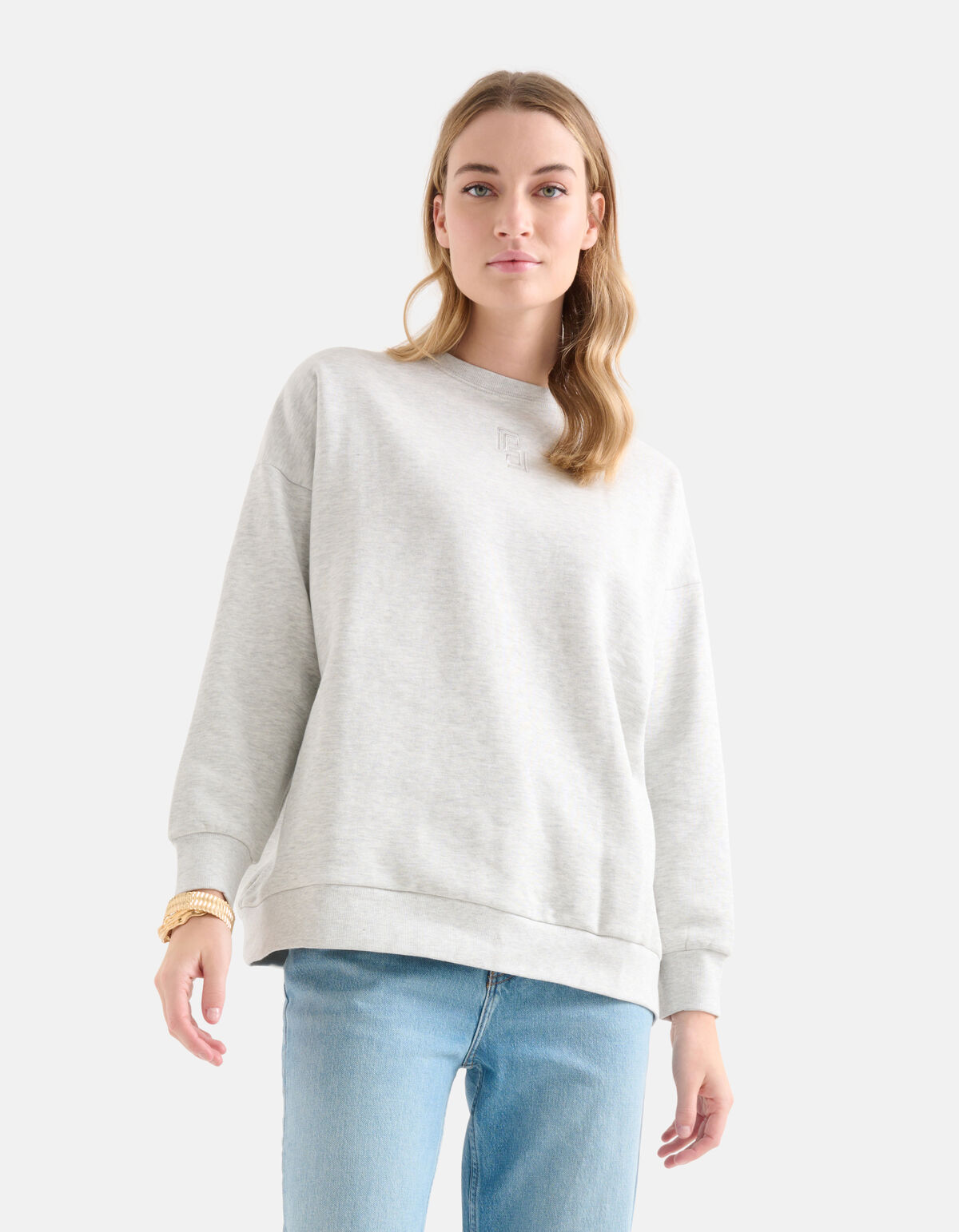 Basis Sweater Grijs SHOEBY WOMEN