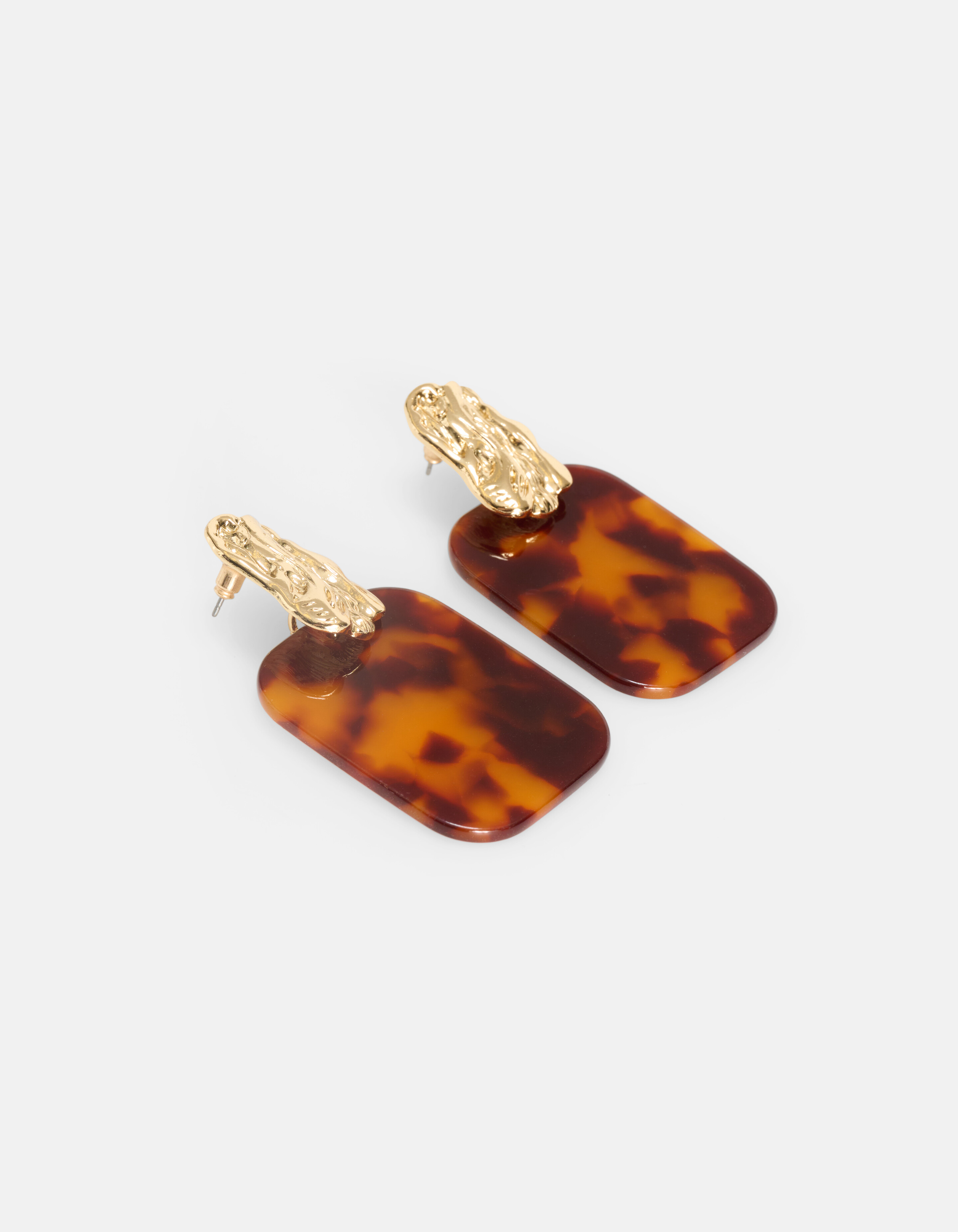 Brown Marble Oorbellen SHOEBY ACCESSOIRES