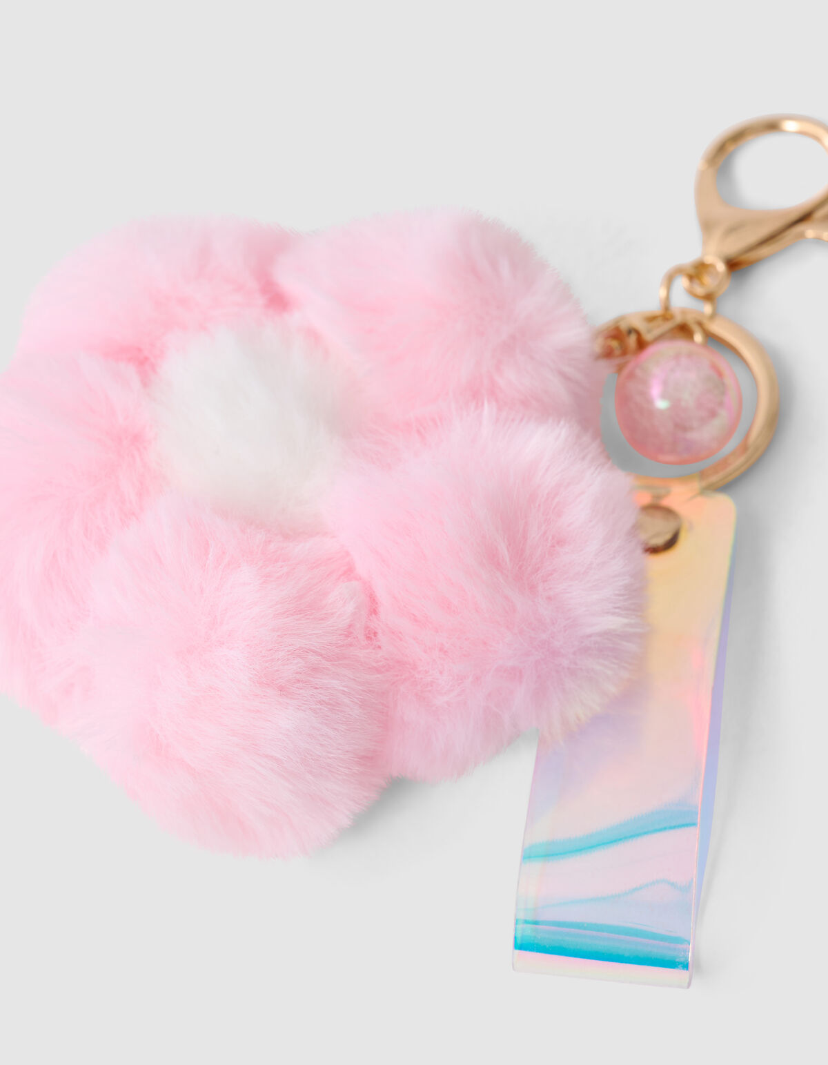 Bloem Fur Sleutelhanger Lichtroze SHOEBY ACCESSOIRES