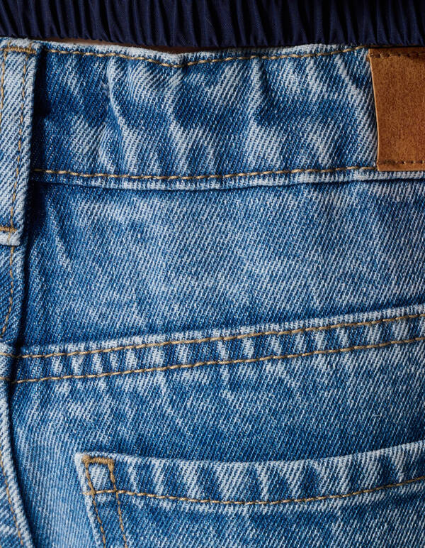 Strass Ultra Wide Leg Fit Jeans Blauw SHOEBY GIRLS