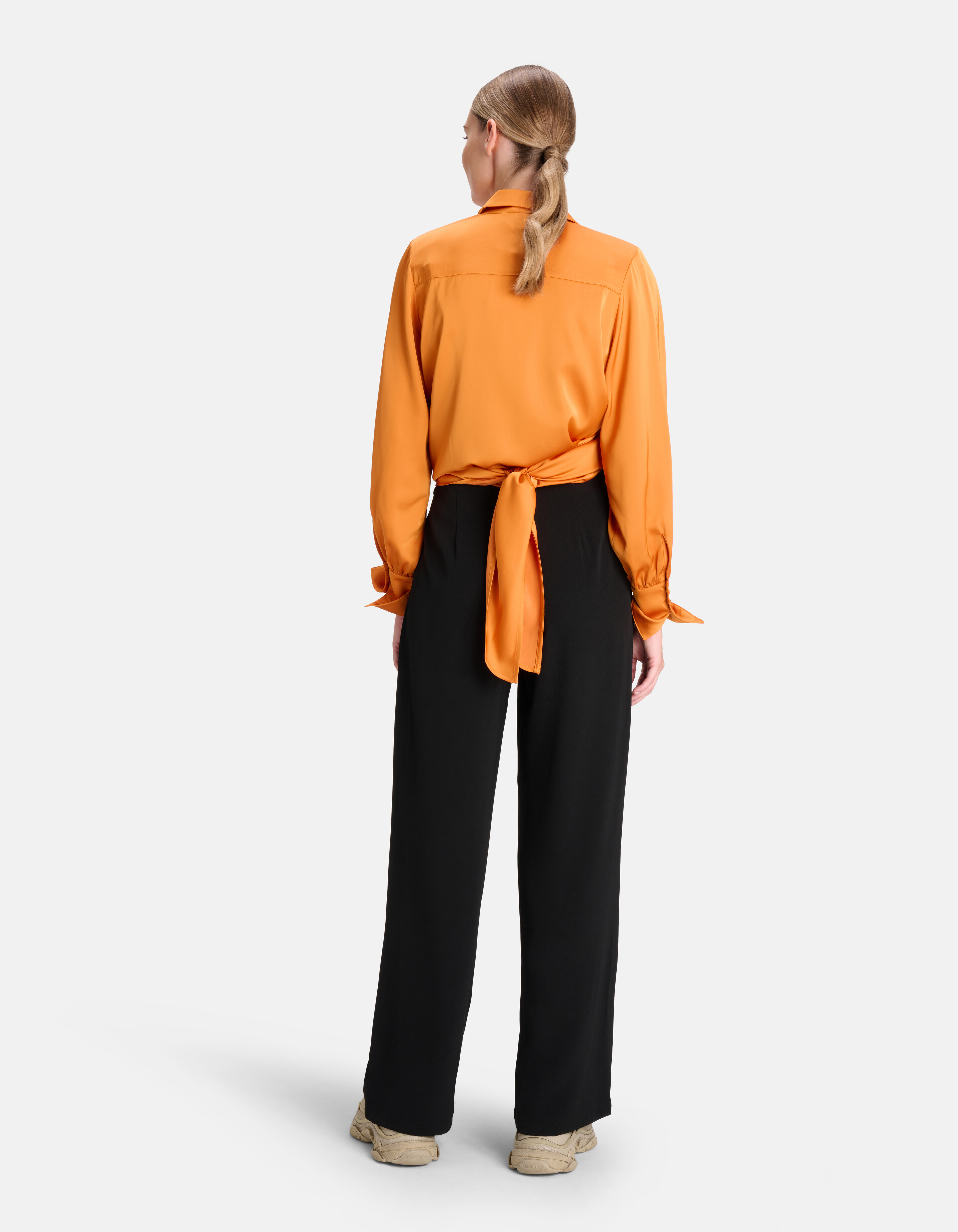 Satijnen Blouse Oranje By Mieke SHOEBY WOMEN