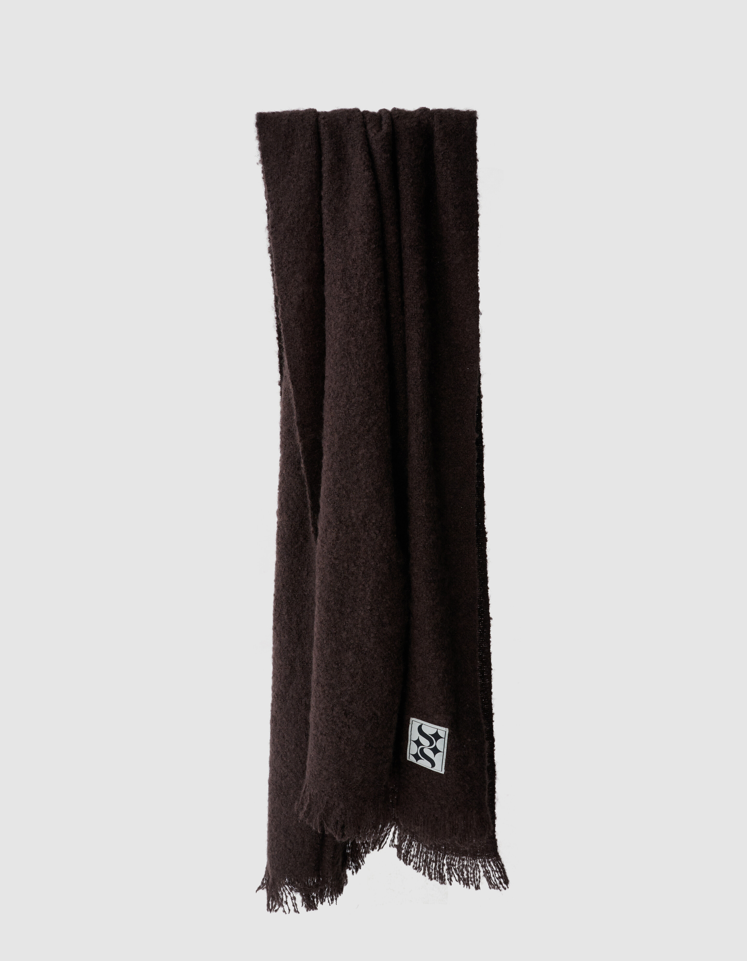 Bouclé Sjaal Donkerbruin SHOEBY ACCESSOIRES