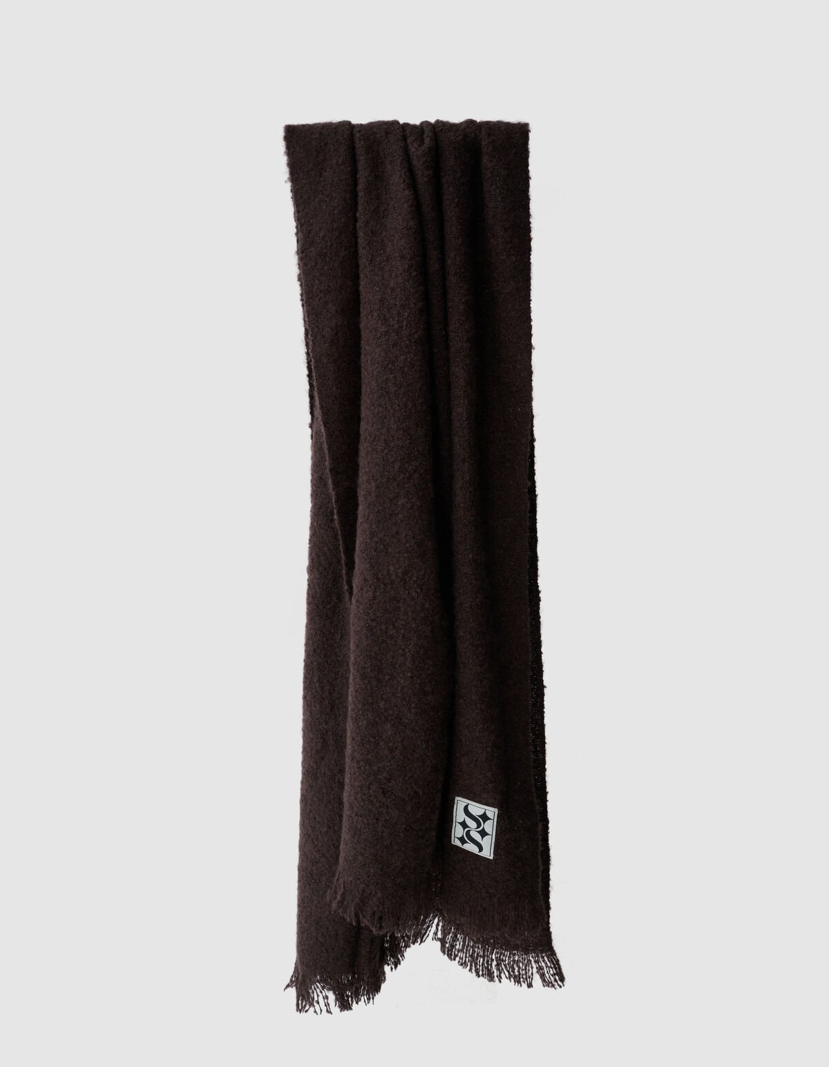 Bouclé Sjaal Donkerbruin SHOEBY ACCESSOIRES